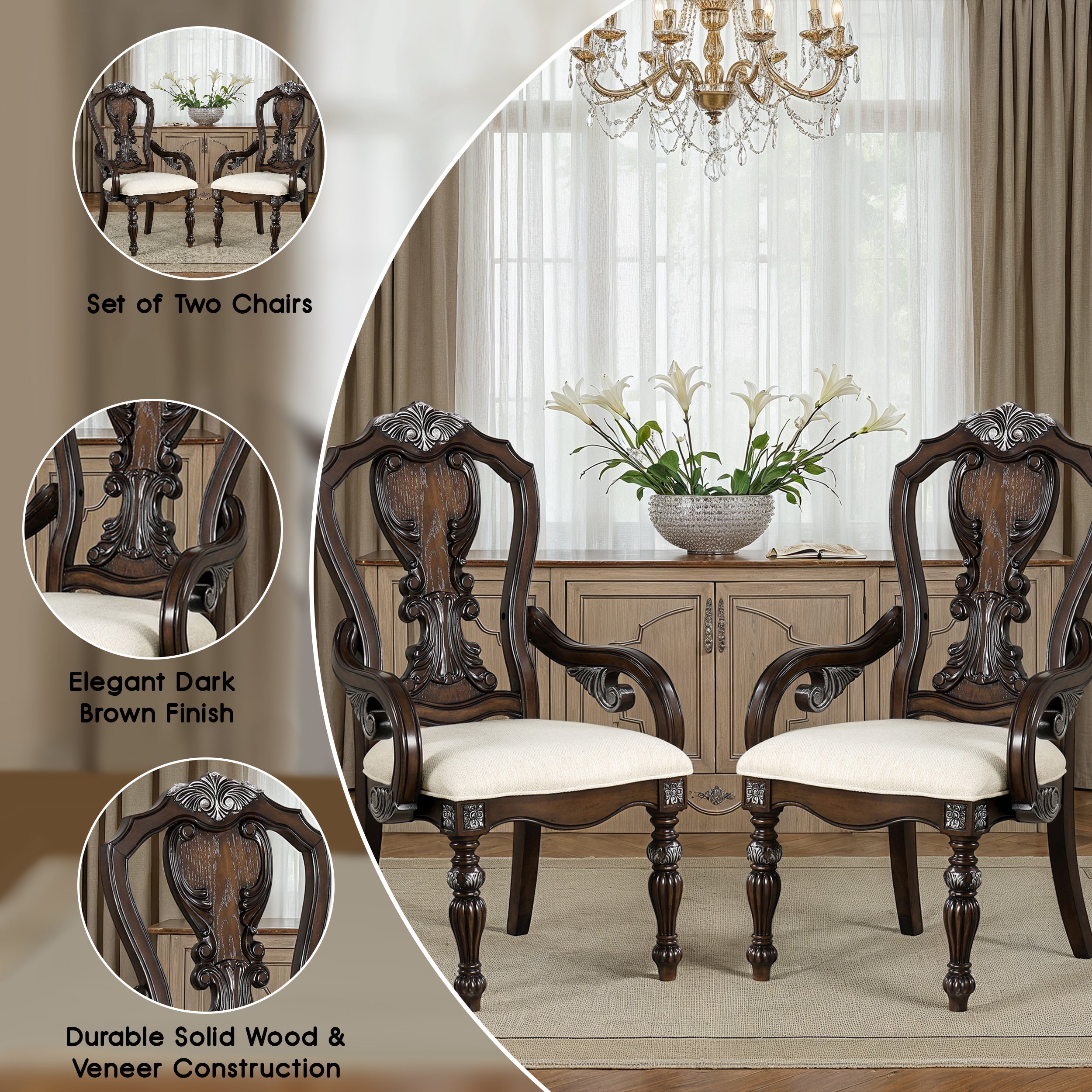 Esplanade Traditional Arm Chair, Set of 2