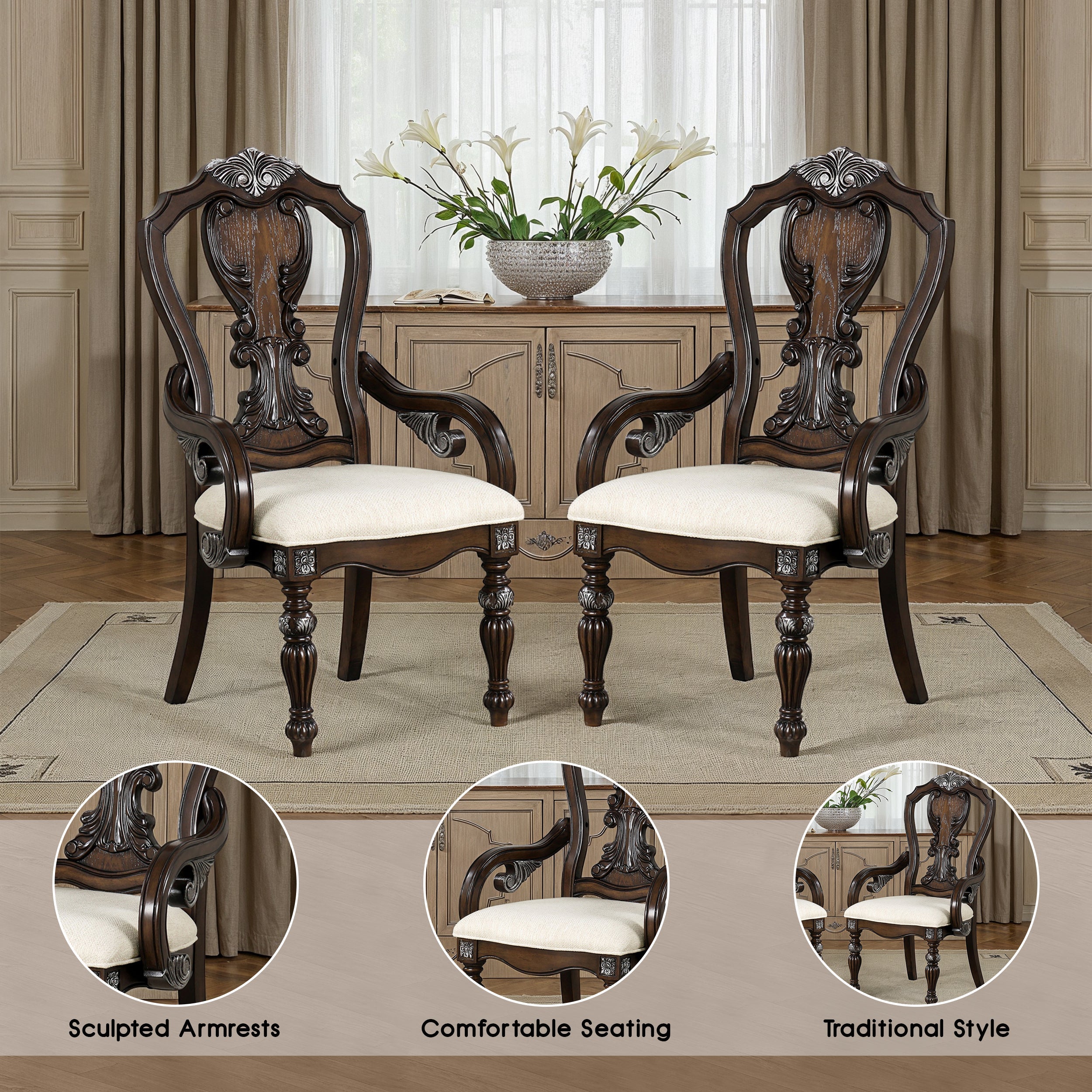 Esplanade Traditional Arm Chair, Set of 2