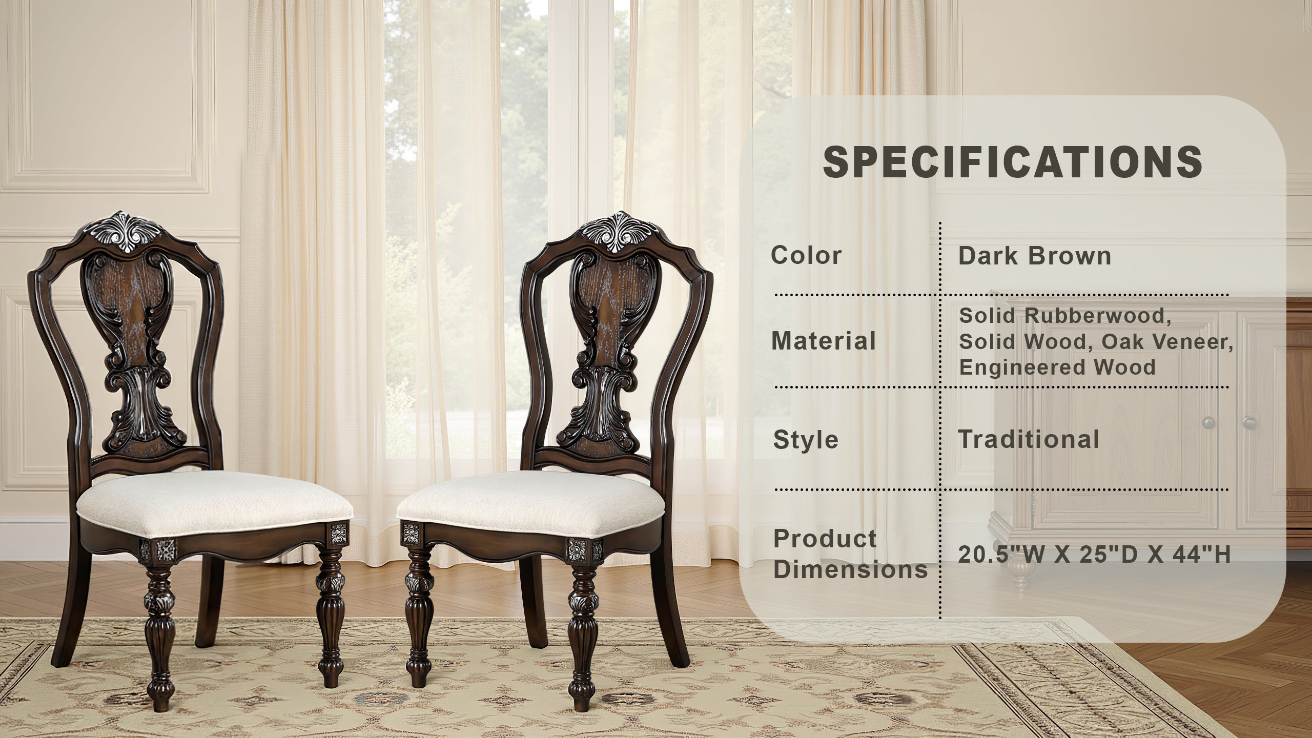 Esplanade Traditional Side Chair, Set of 2