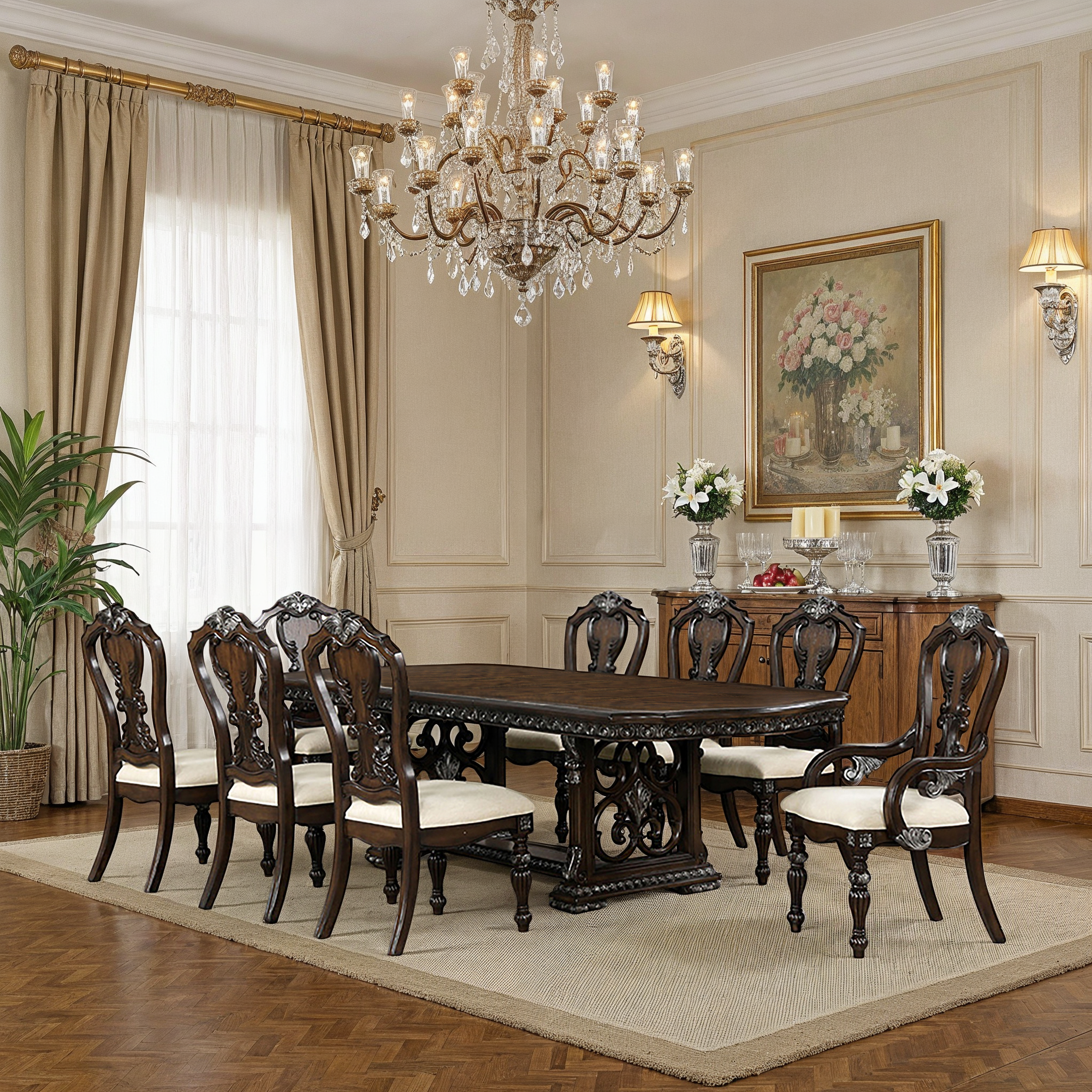Esplanade Traditional Dining Set, 7 Pieces