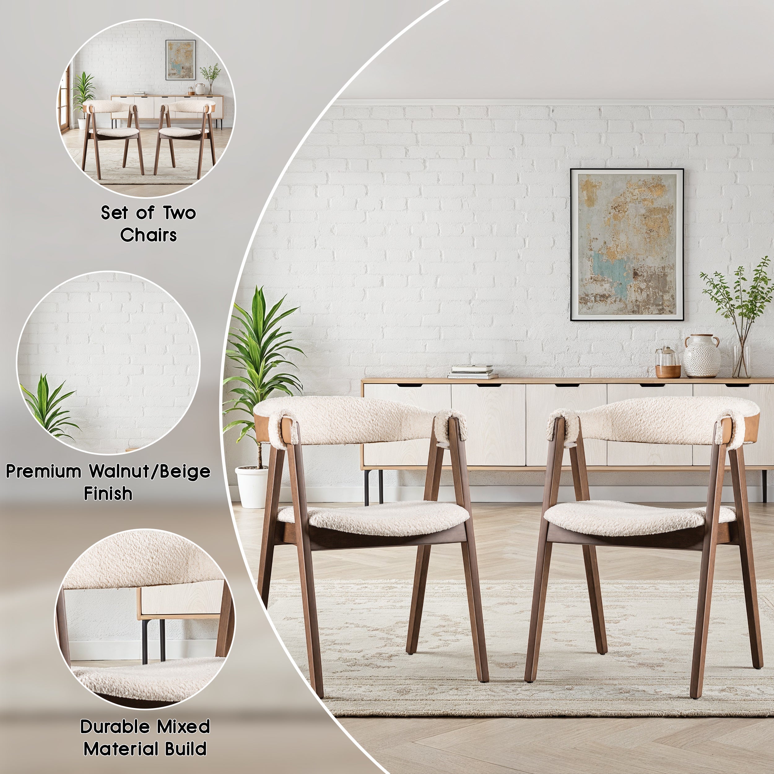 Valken Mid-Century Modern Chair, Set of 2