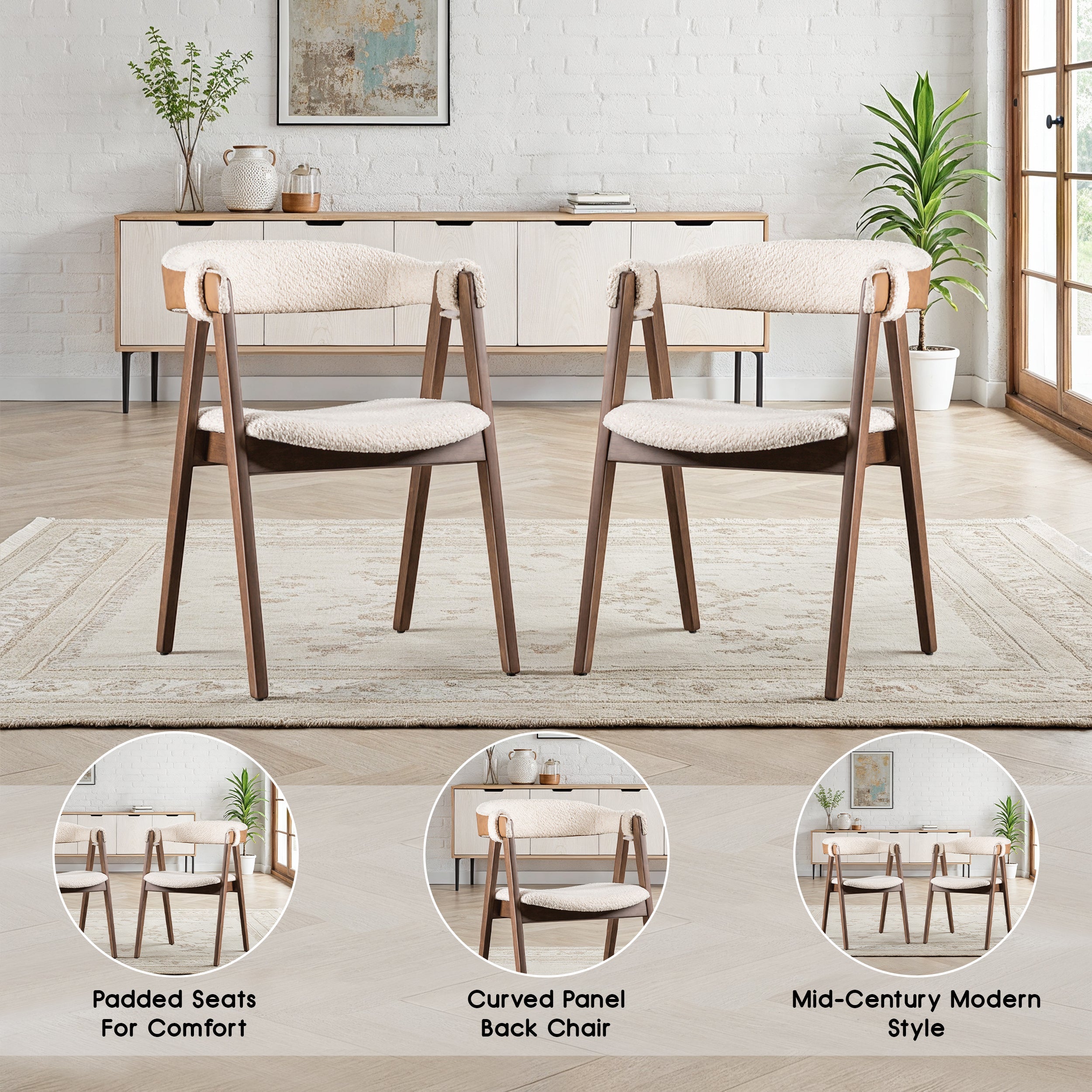 Valken Mid-Century Modern Chair, Set of 2