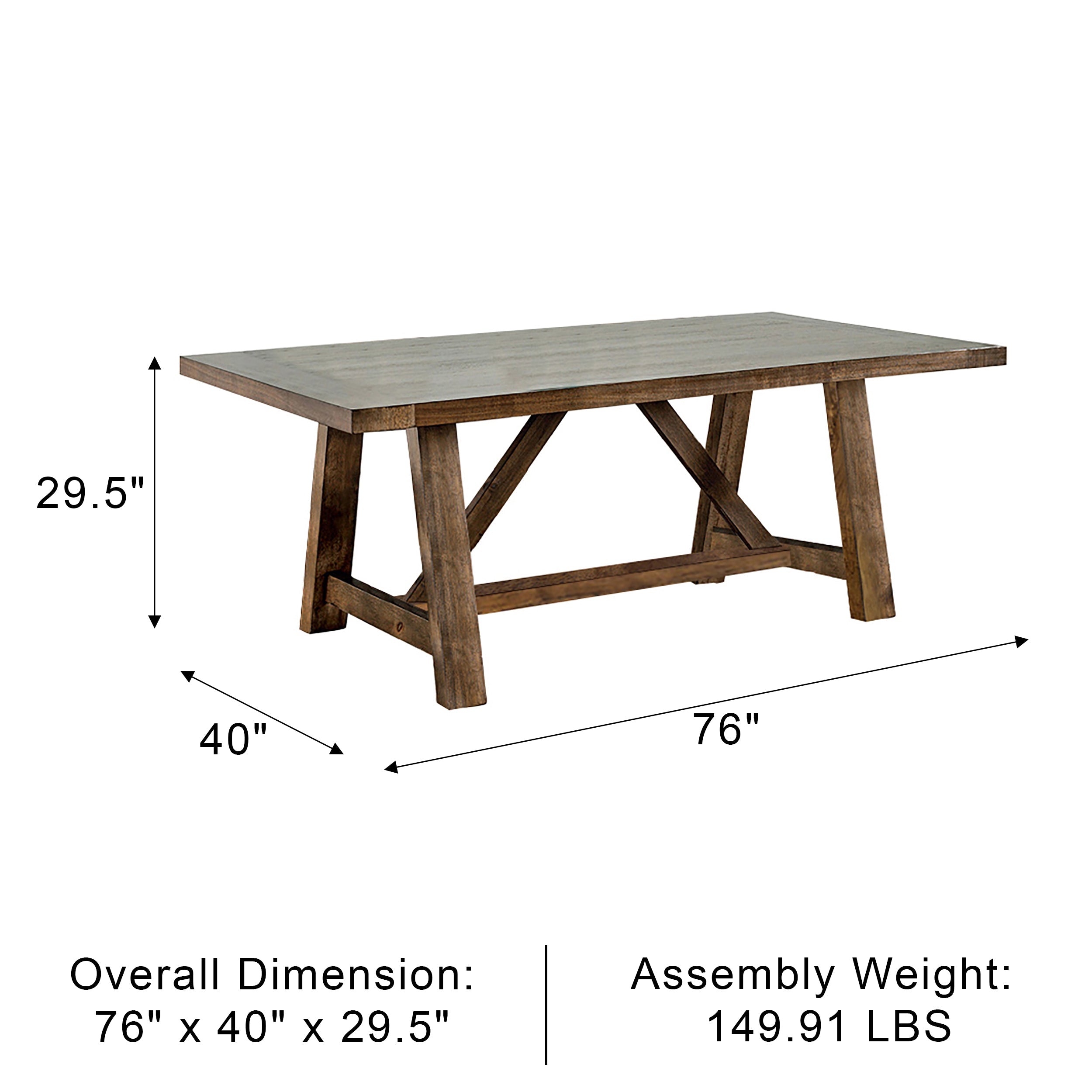 Alvone Rustic Dining Table