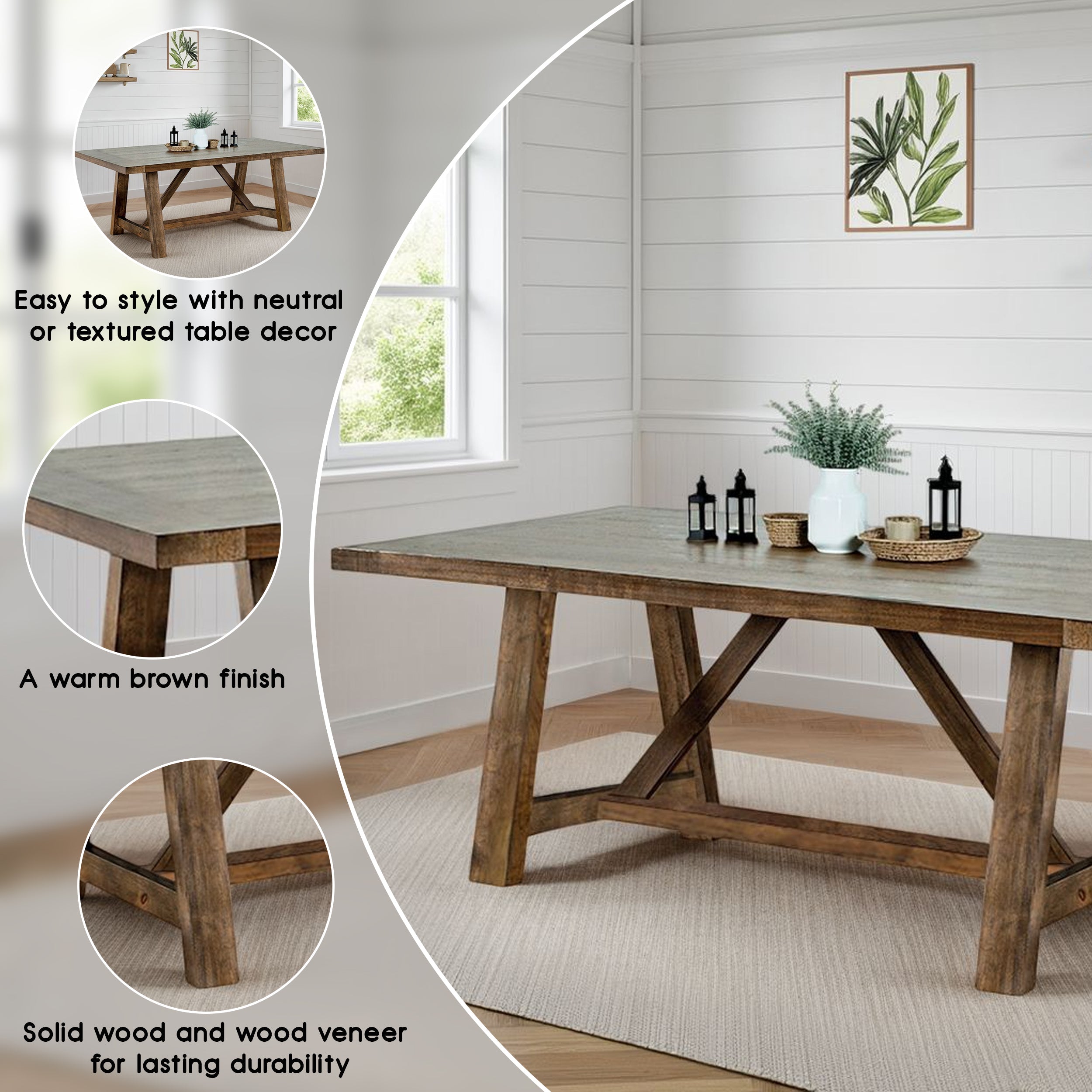 Alvone Rustic Dining Table