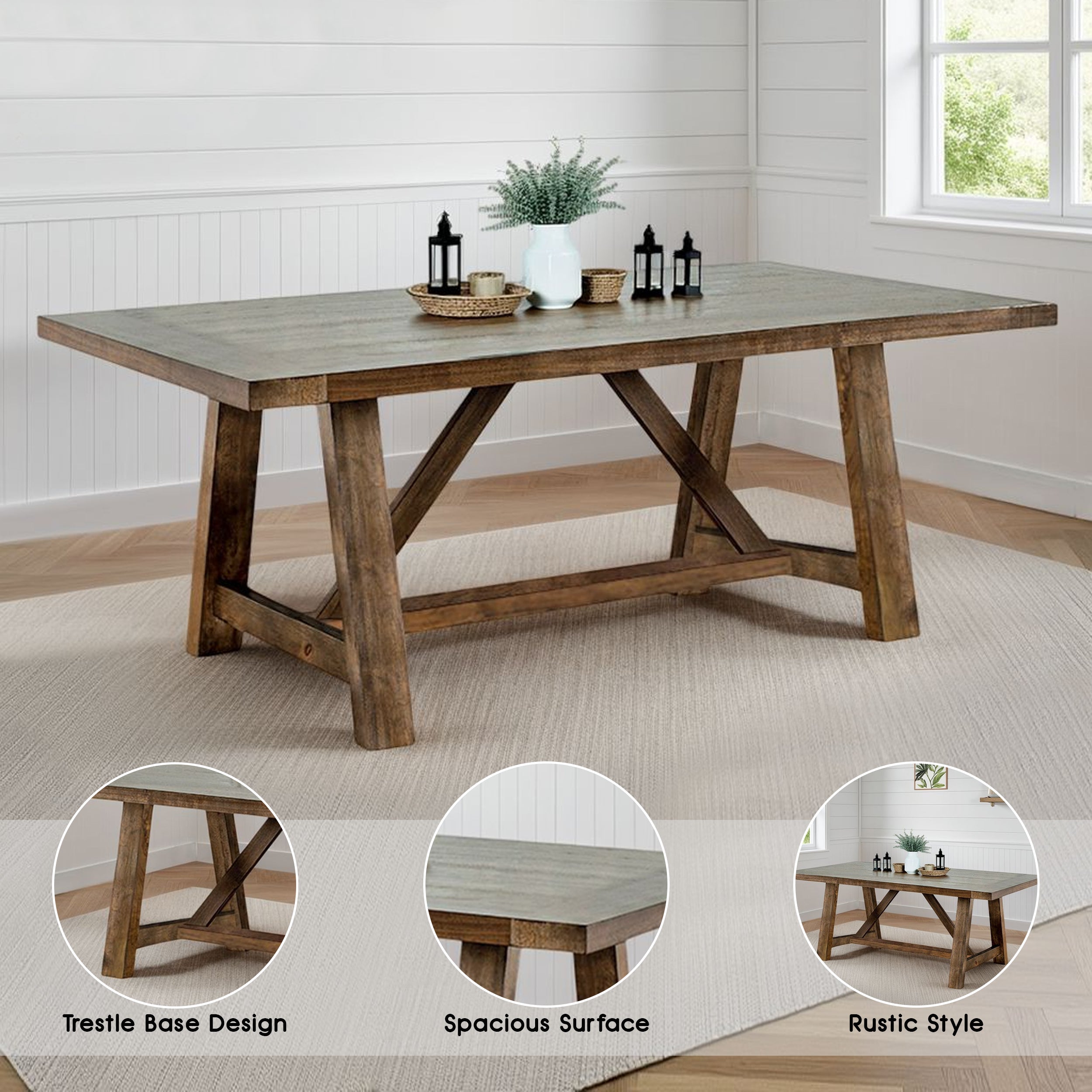 Alvone Rustic Dining Table