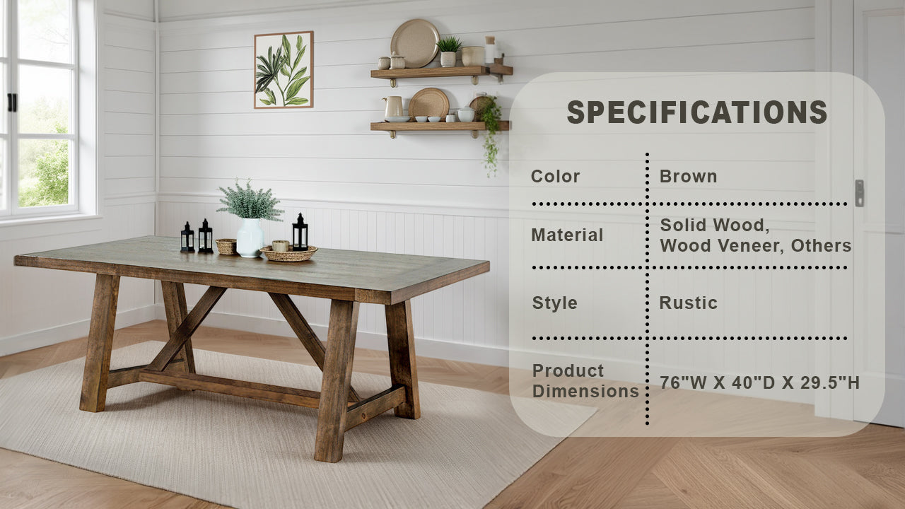Alvone Rustic Dining Table