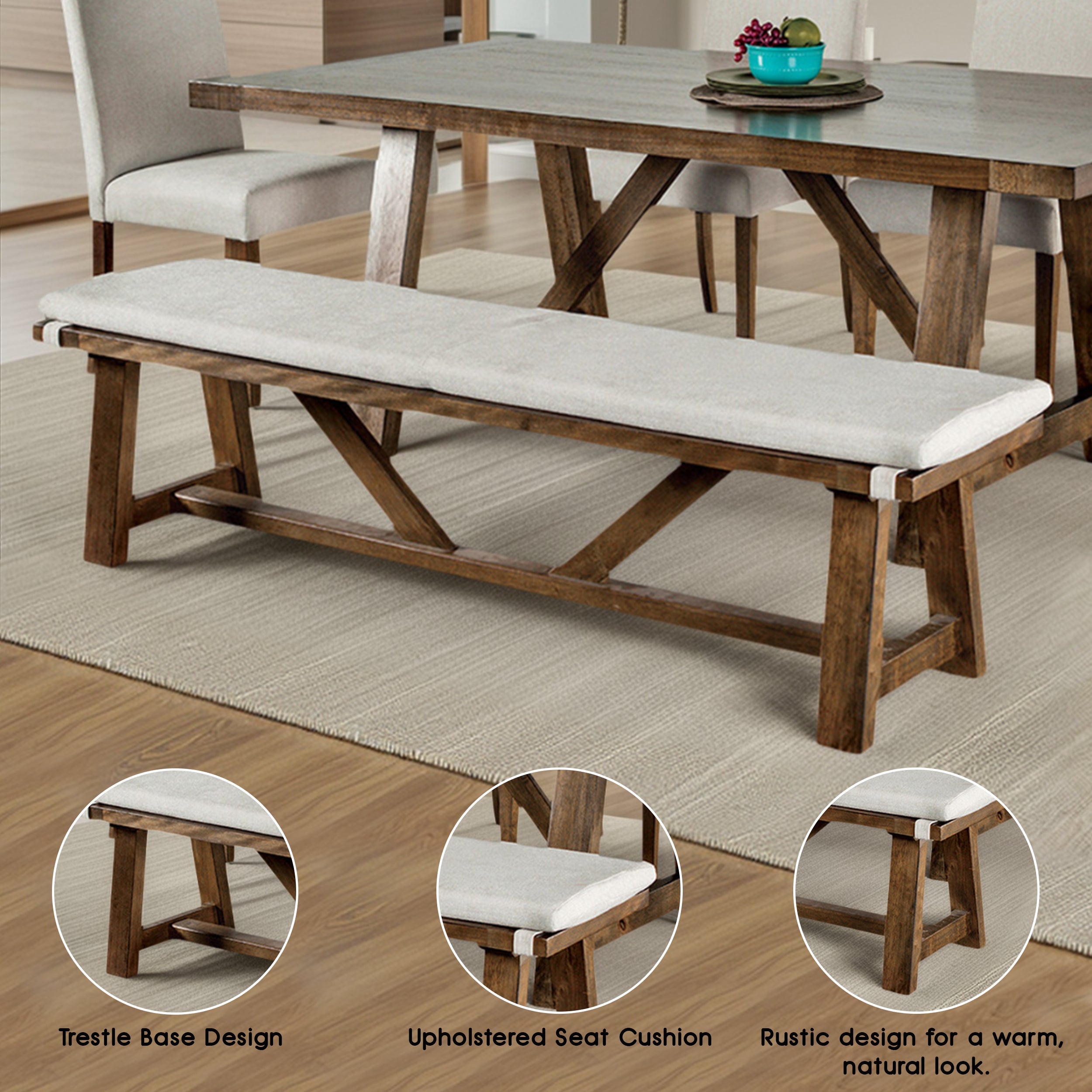 Alvone Rustic Bench
