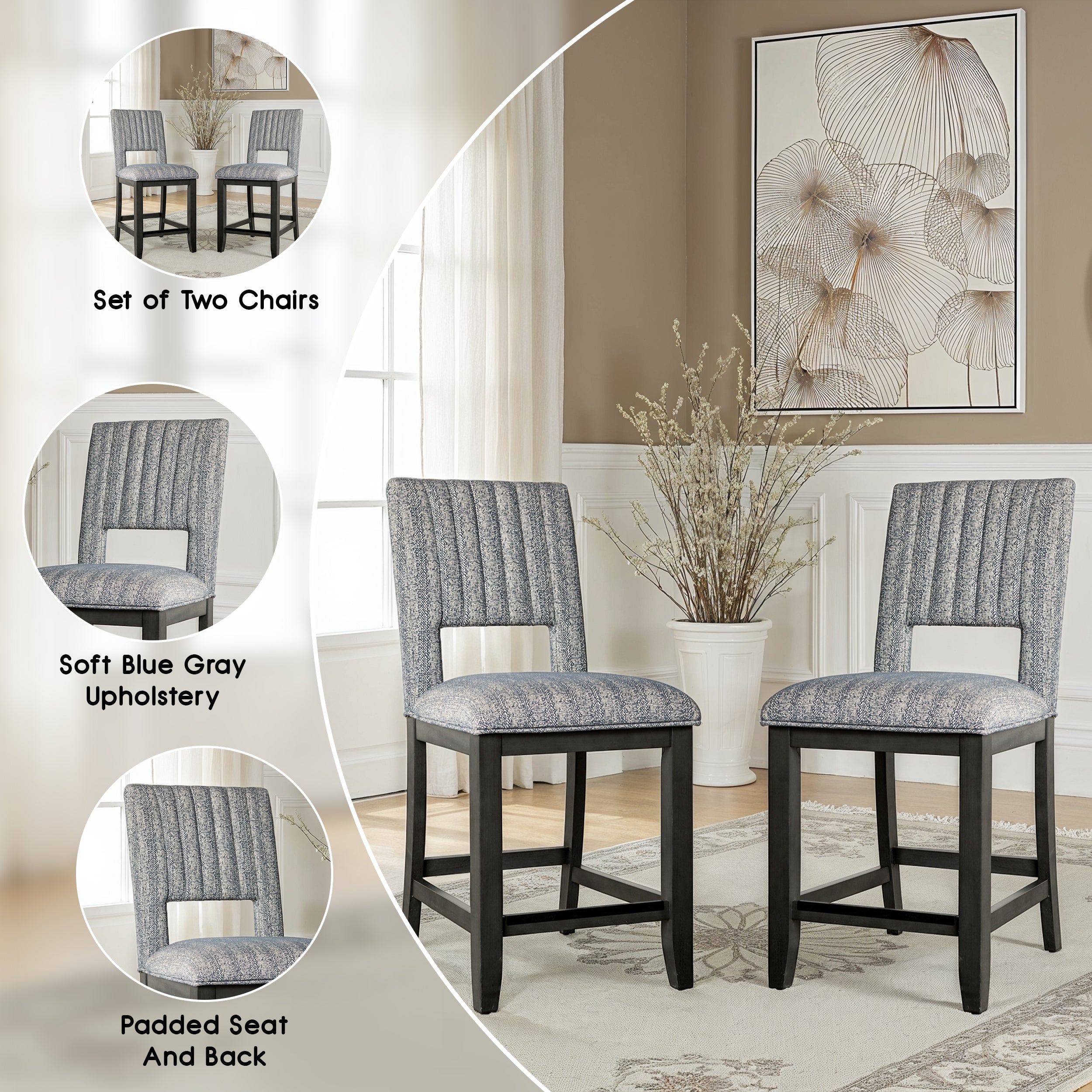 Alverton Transitional Chair, Set of 2