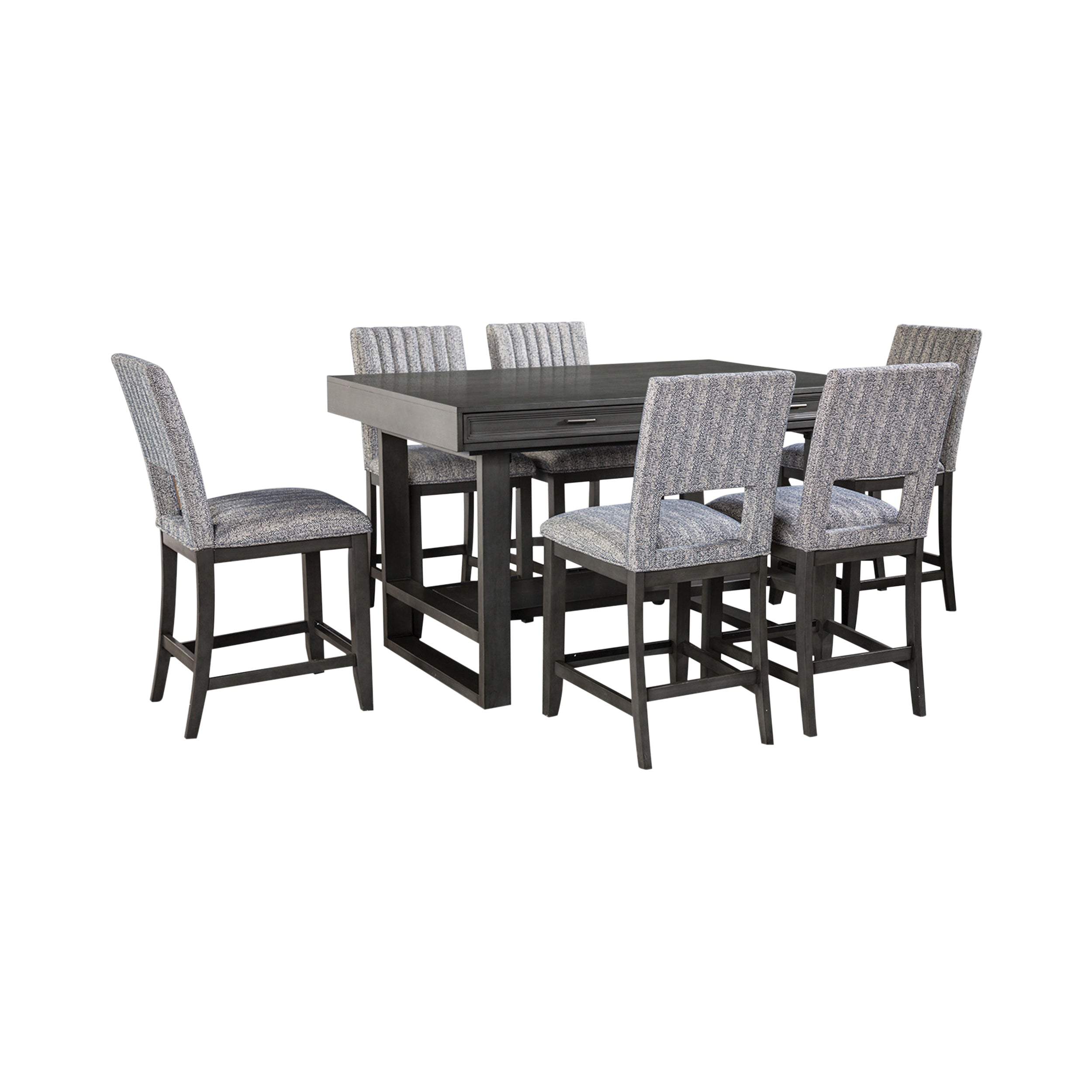 Alverton Transitional Dining Set, 7 Pieces