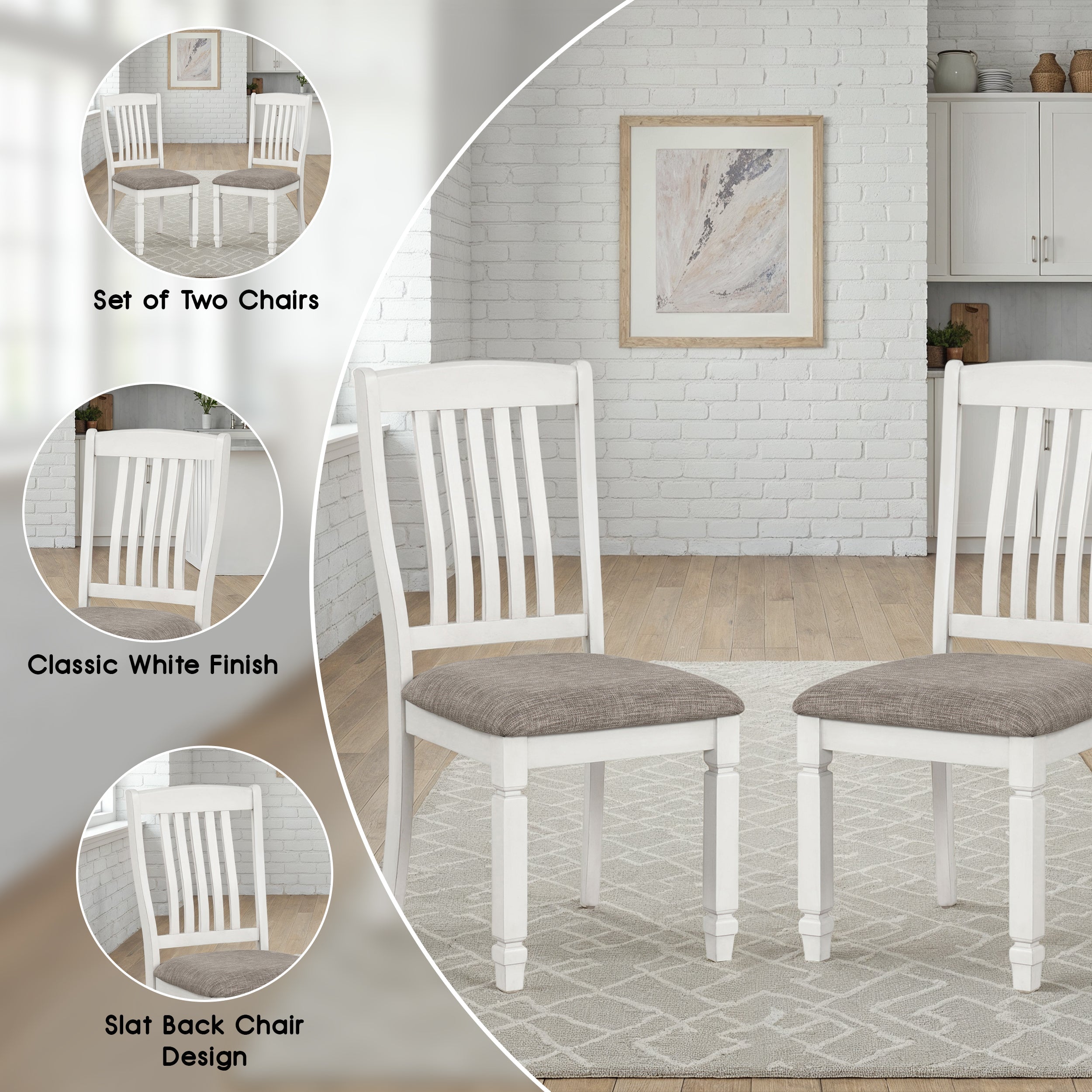 Castora Rustic Farmhouse Chair, Set of 2