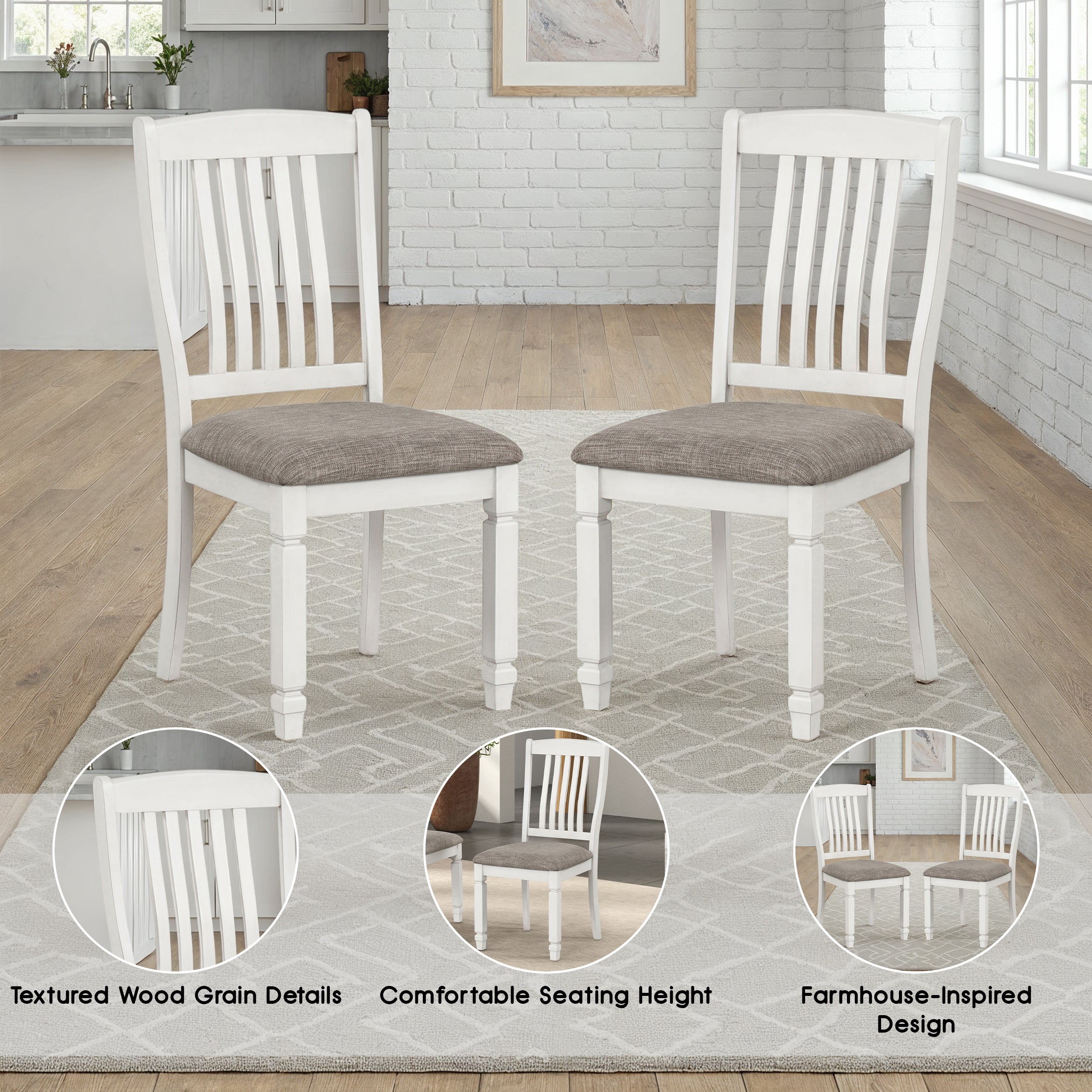 Castora Rustic Farmhouse Chair, Set of 2