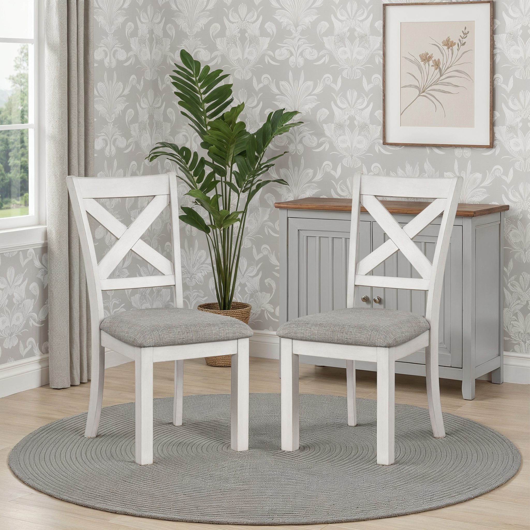 Bellferri Rustic Farmhouse Chair, Set of 2