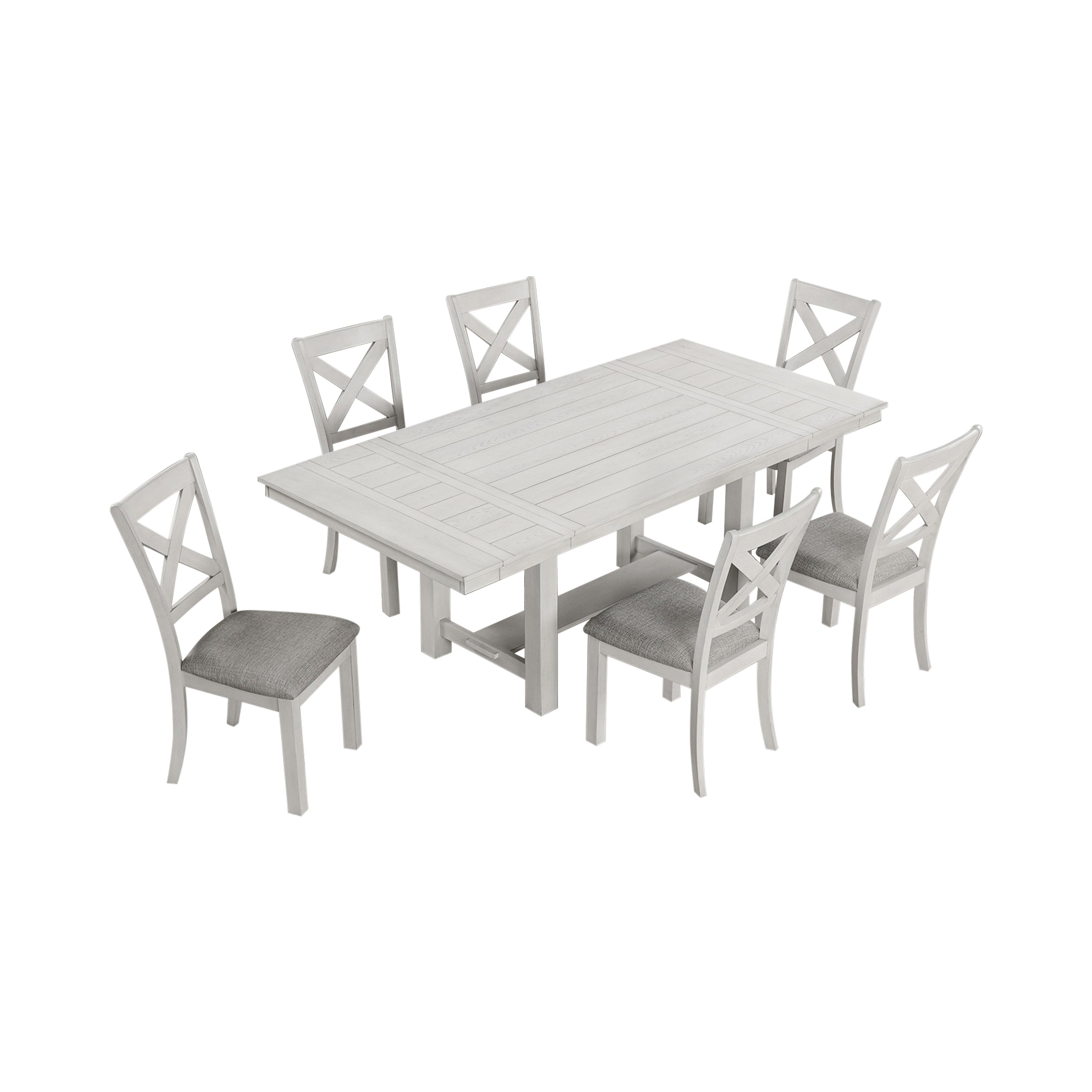 Bellferri Rustic Farmhouse Dining Set, 7 Pieces