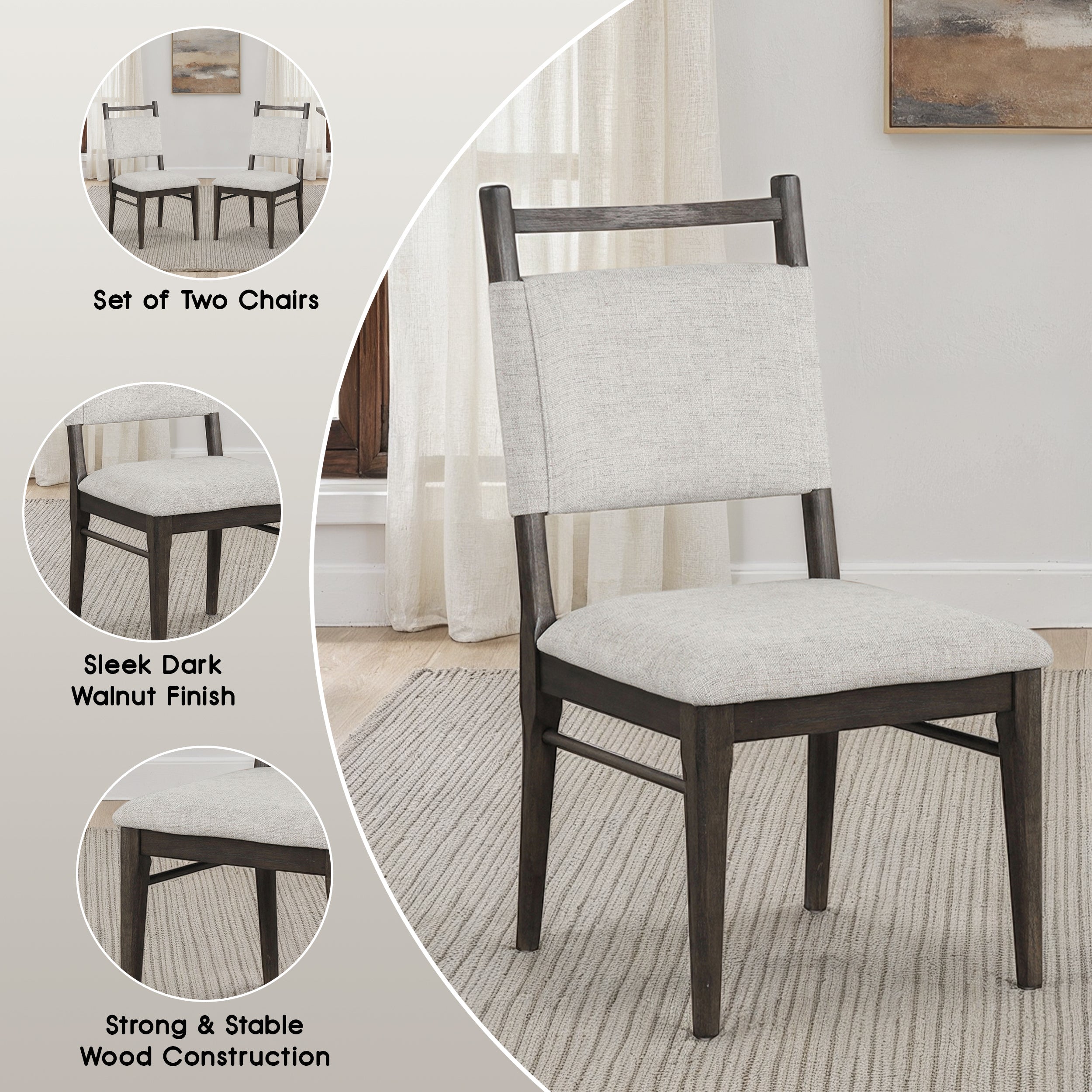 Clarendon Modern Chair, Set of 2