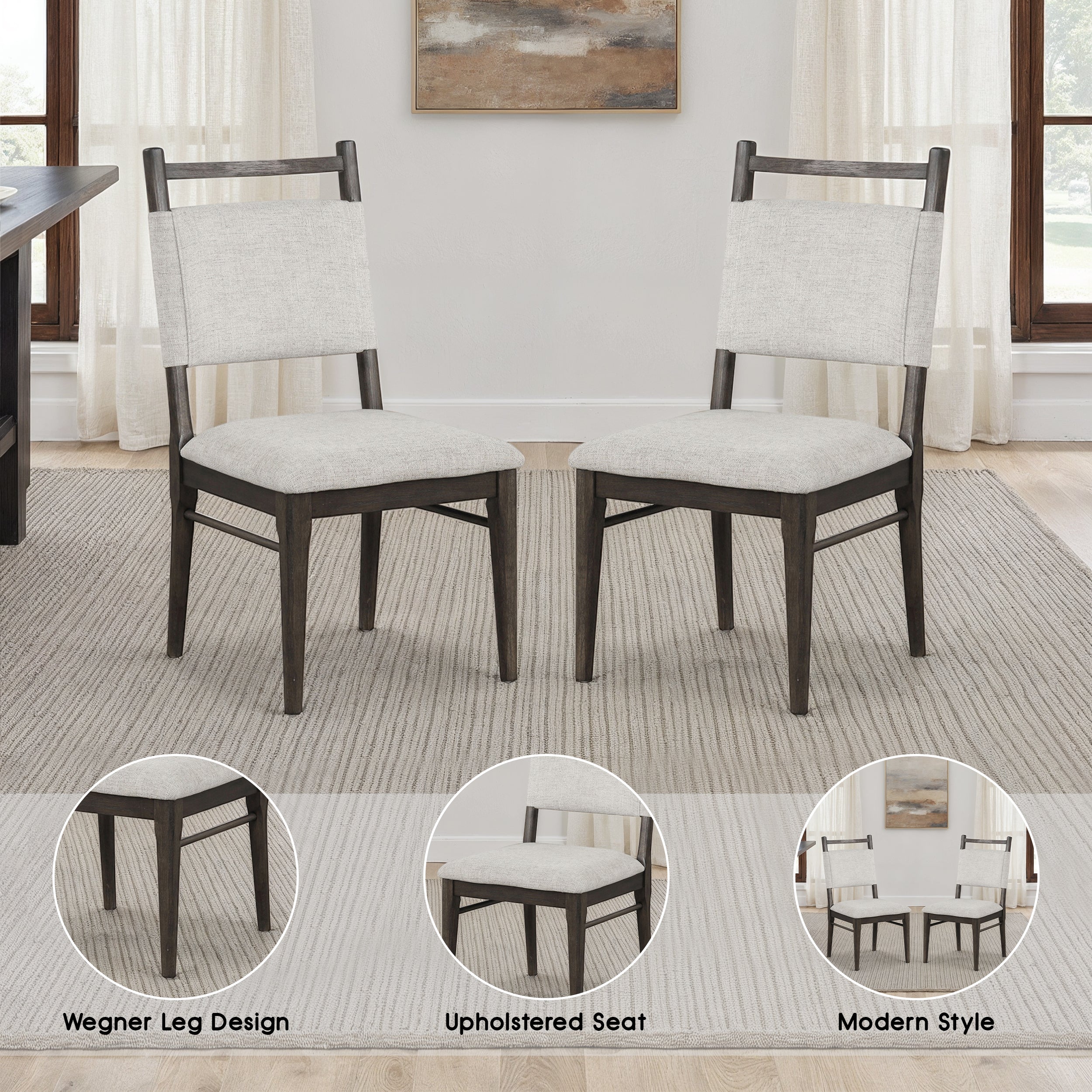 Clarendon Modern Chair, Set of 2