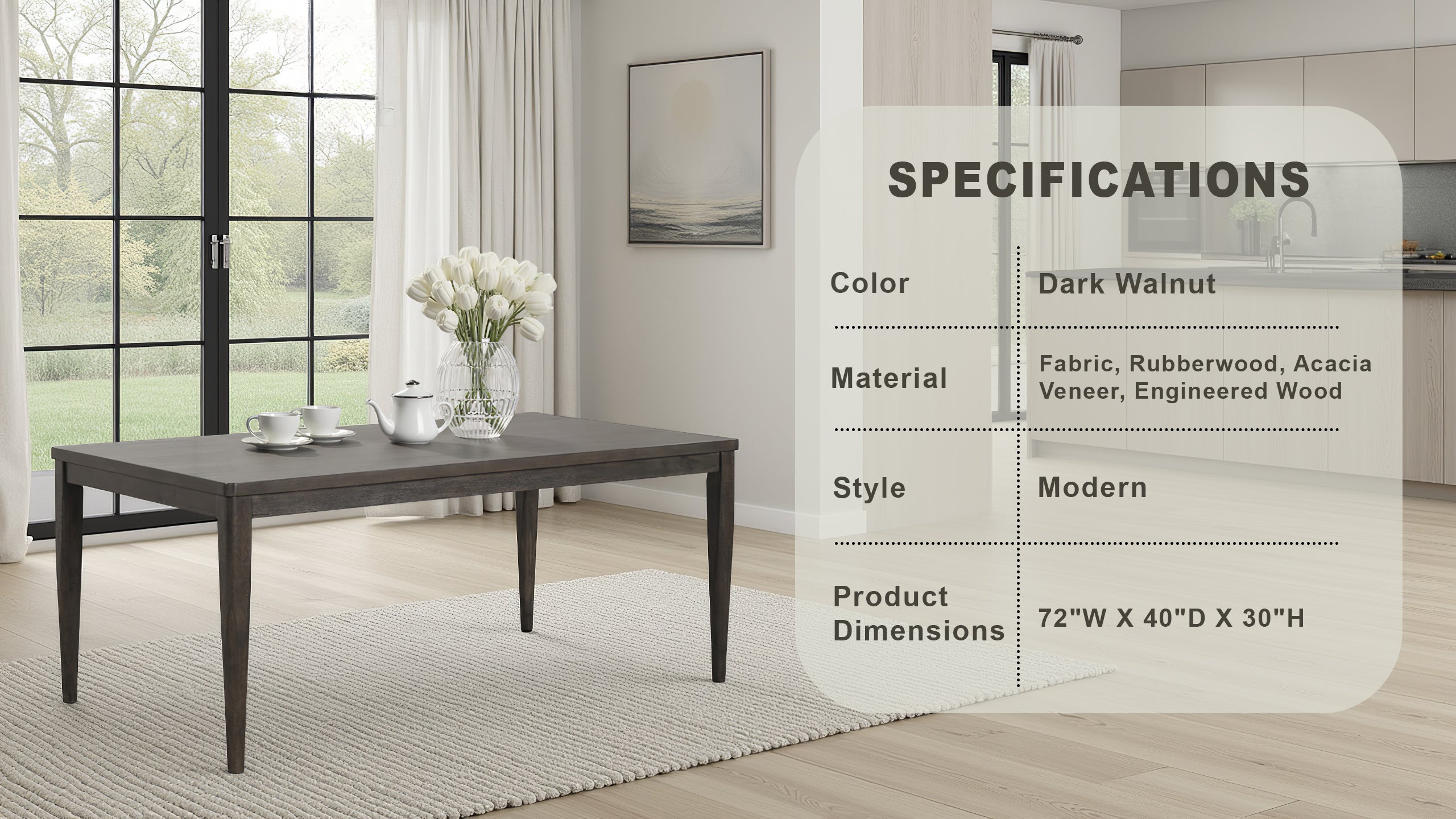 Clarendon Modern Dining Table