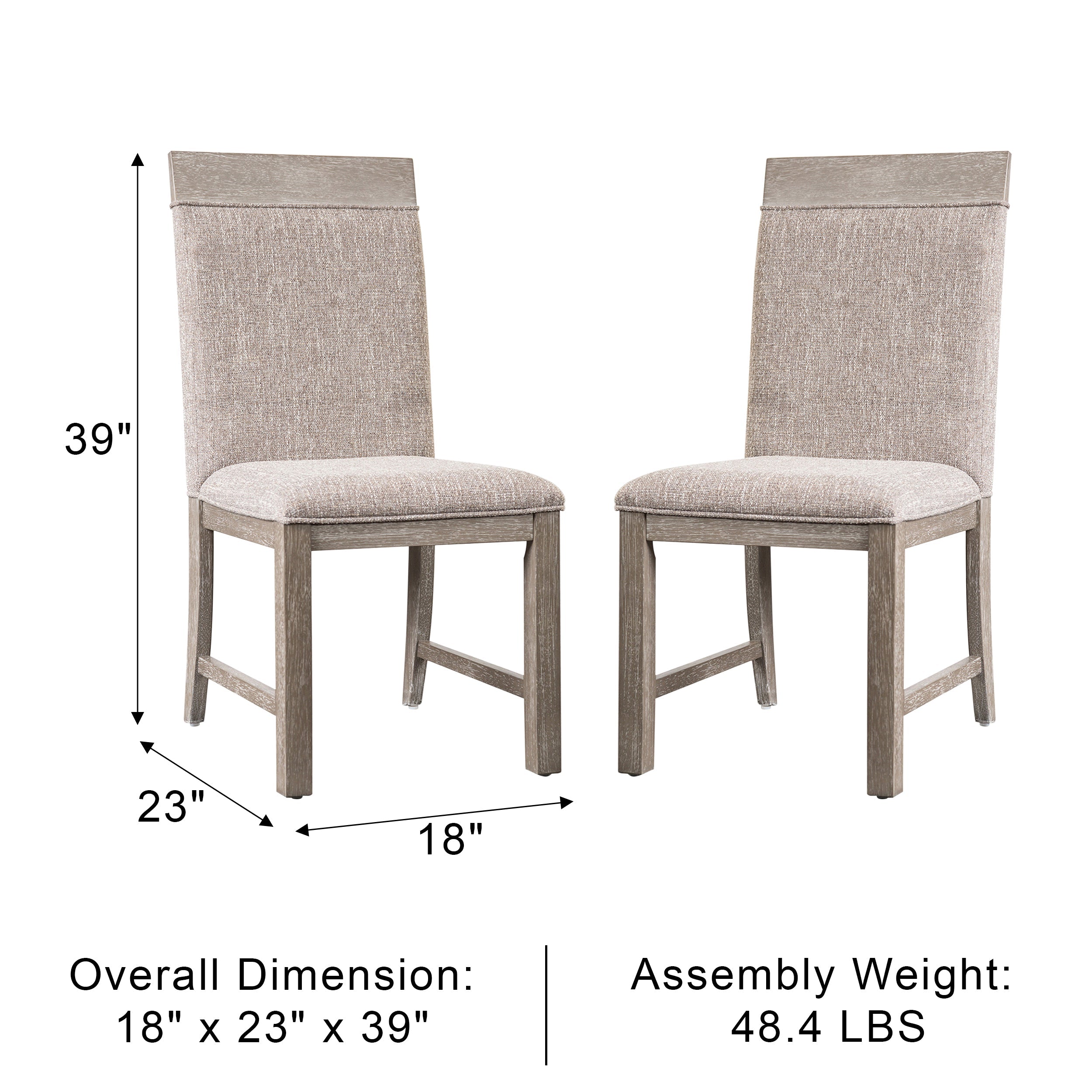 Duralis Transitional Chair, Set of 2