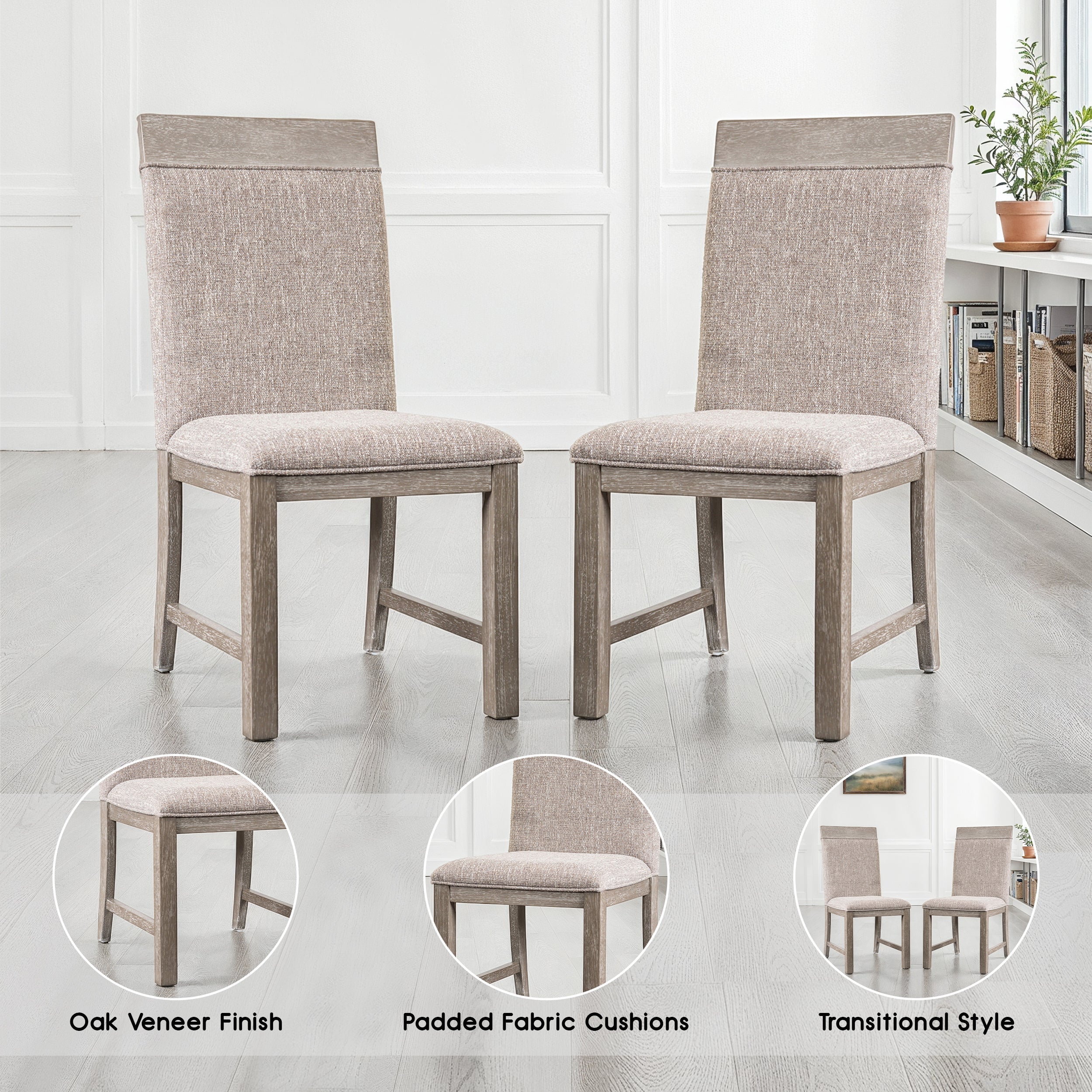Duralis Transitional Chair, Set of 2