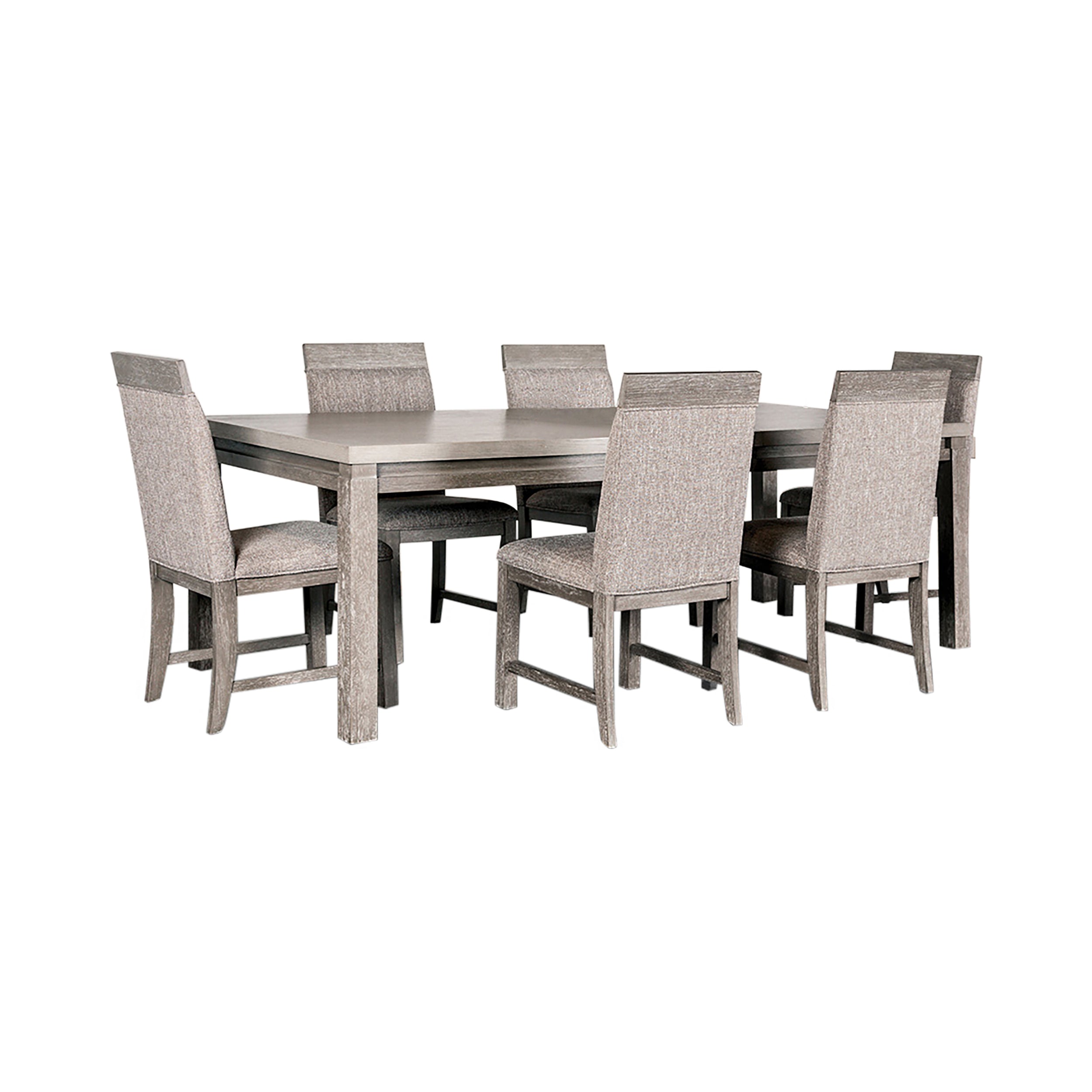 Duralis Transitional Dining Set, 7 Pieces