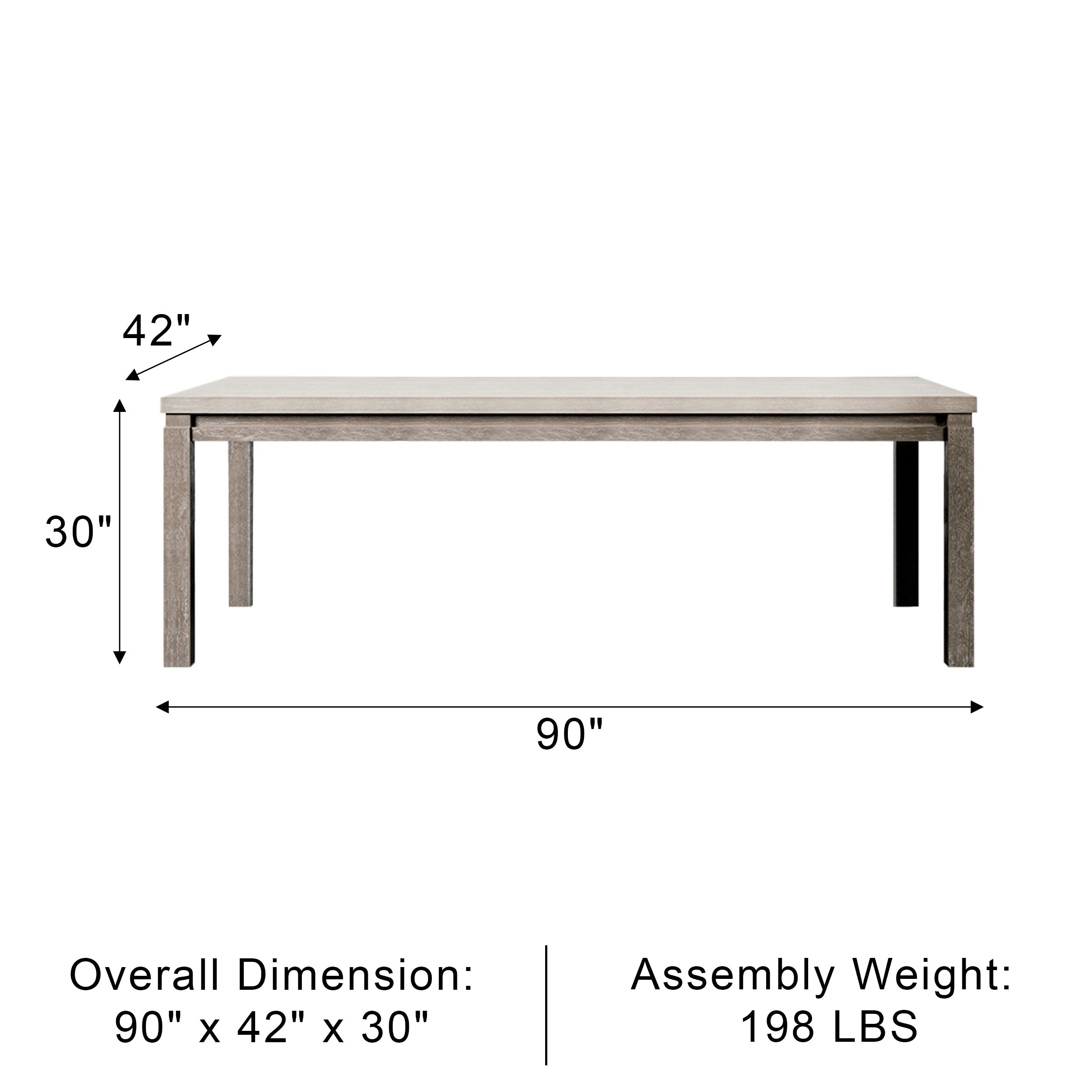 Duralis Transitional Dining Table
