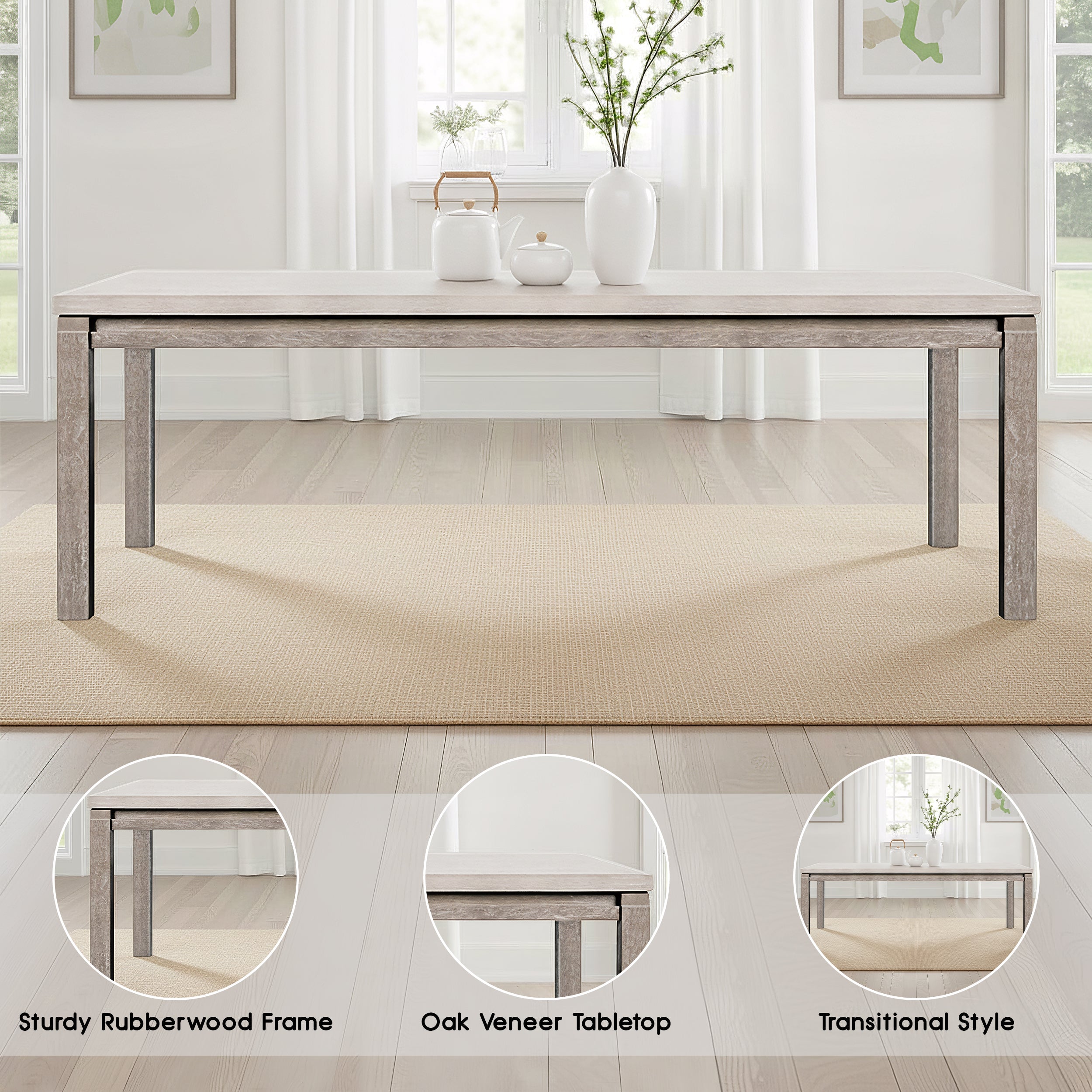 Duralis Transitional Dining Table