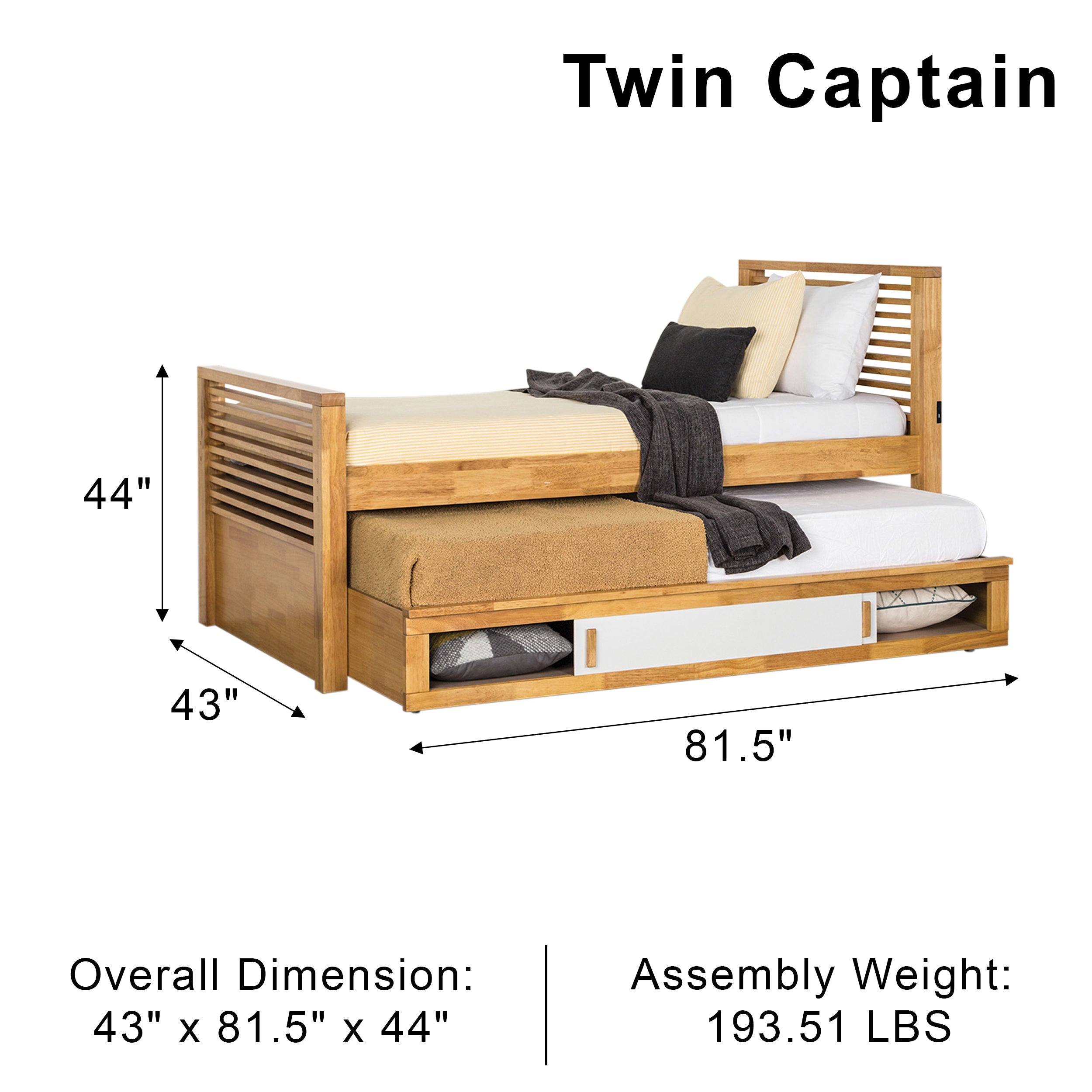 Mapleton Transitional Captain Bed