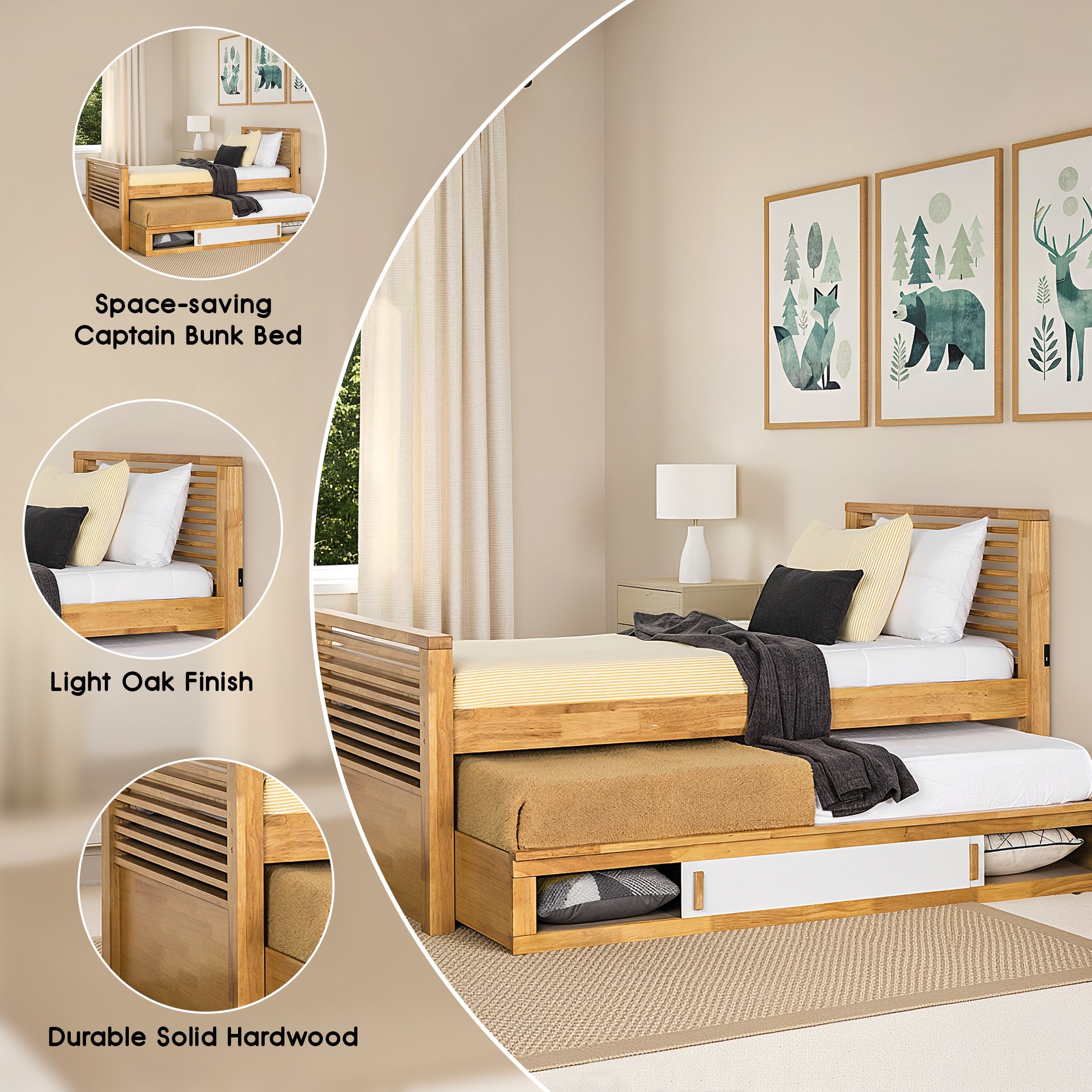 Mapleton Transitional Captain Bed