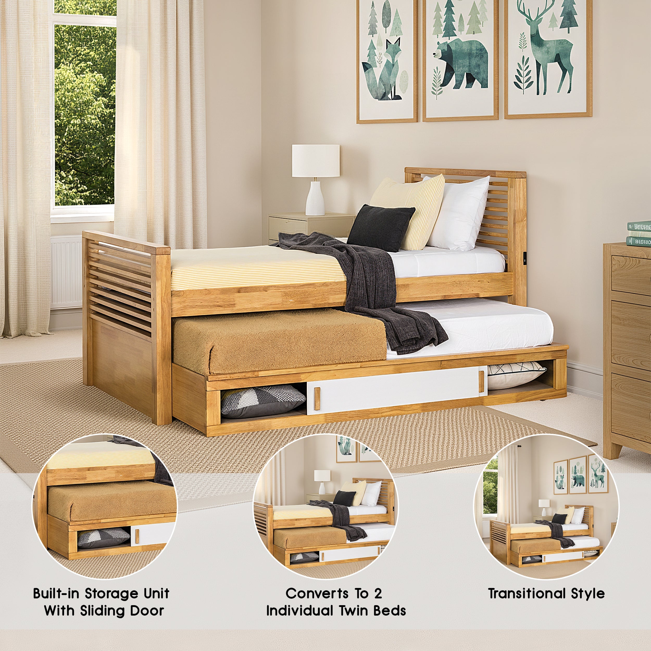 Mapleton Transitional Captain Bed