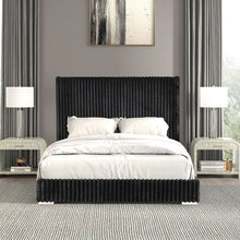 将图片加载到图库查看器，Santorini Modern Contemporary Fur Chenille Fabric Minimalist Platform Bed
