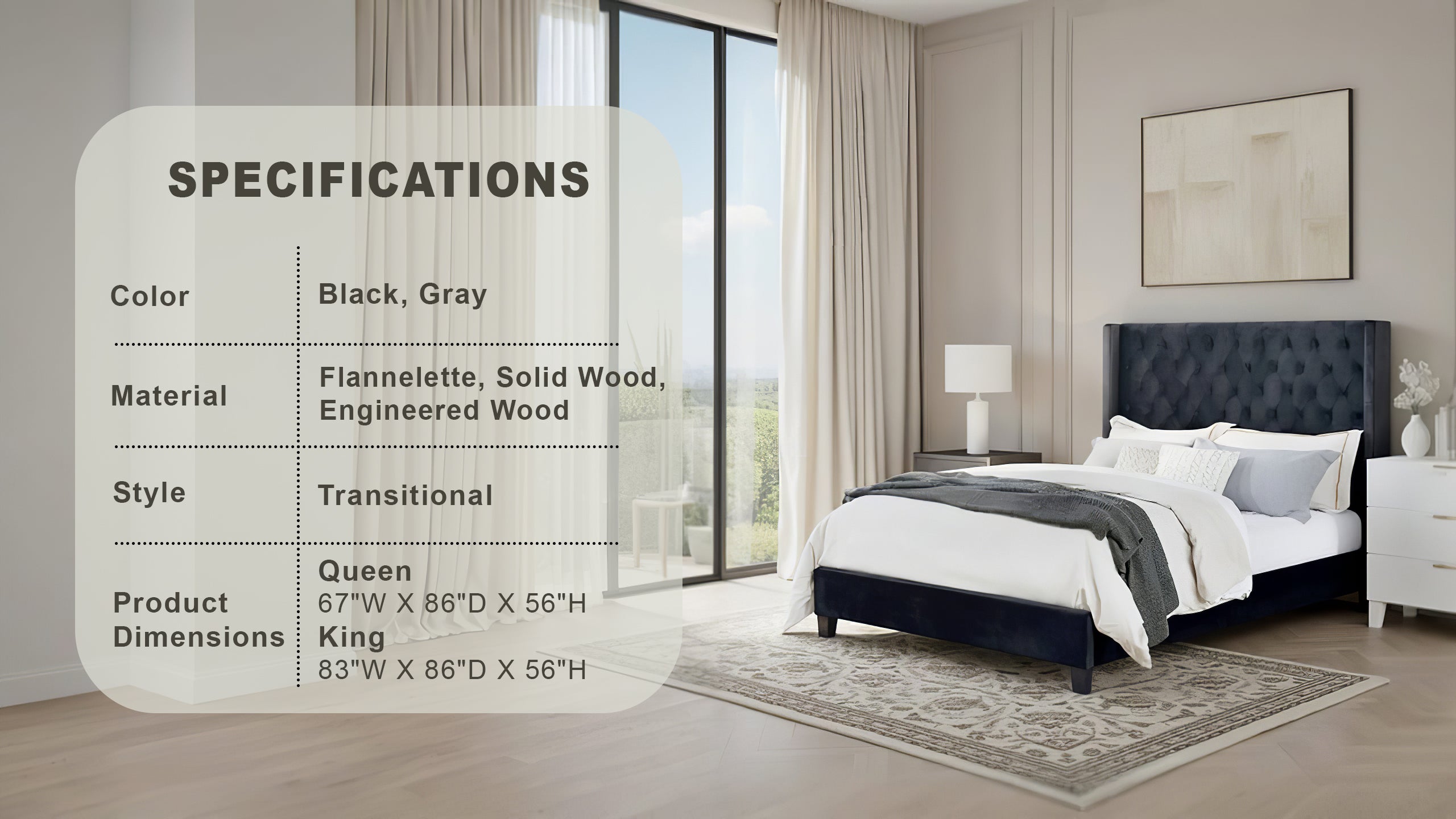 Harlowe Transitional Bed