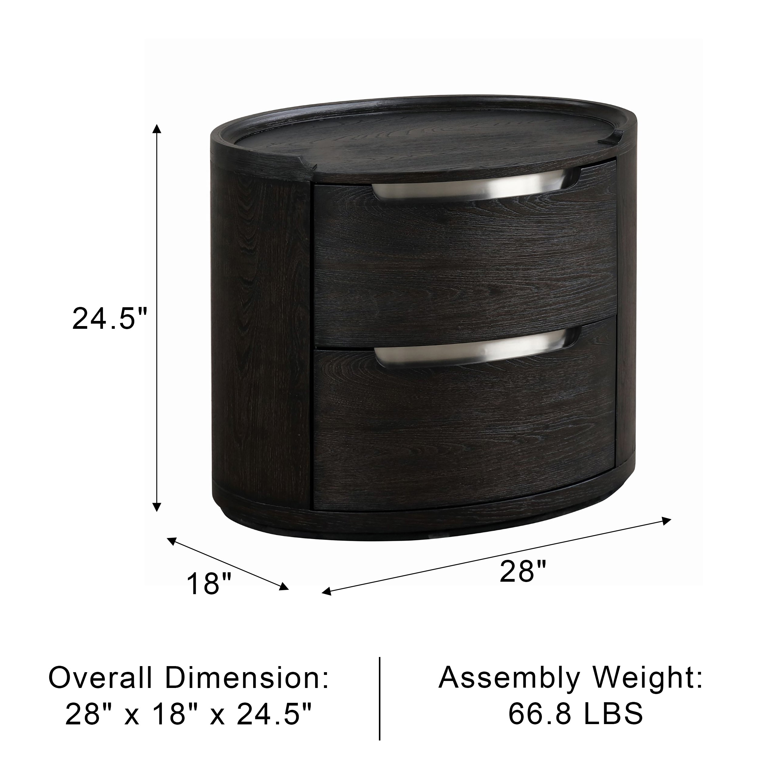 Wentworth Modern Contemporary Nightstand
