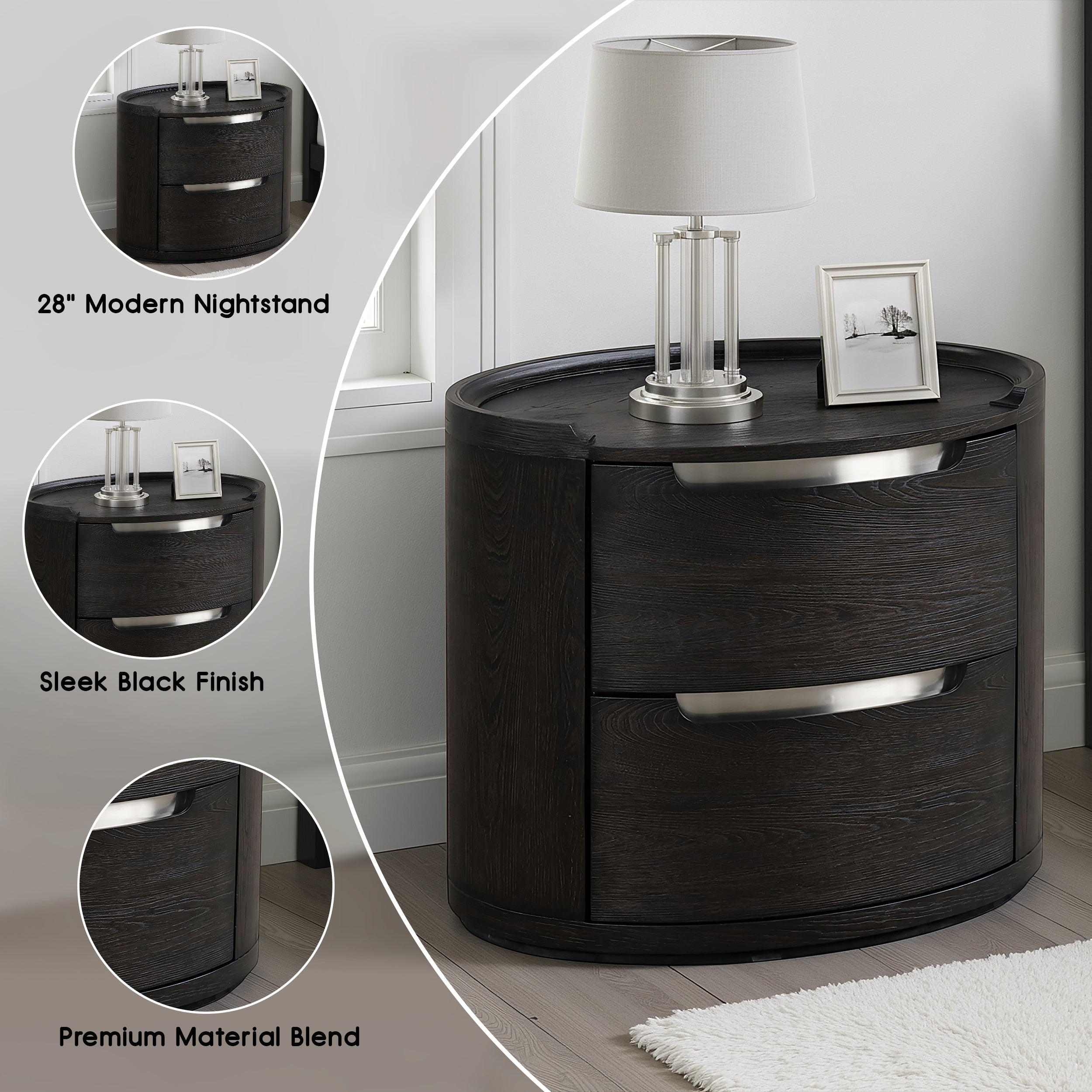 Wentworth Modern Contemporary Nightstand
