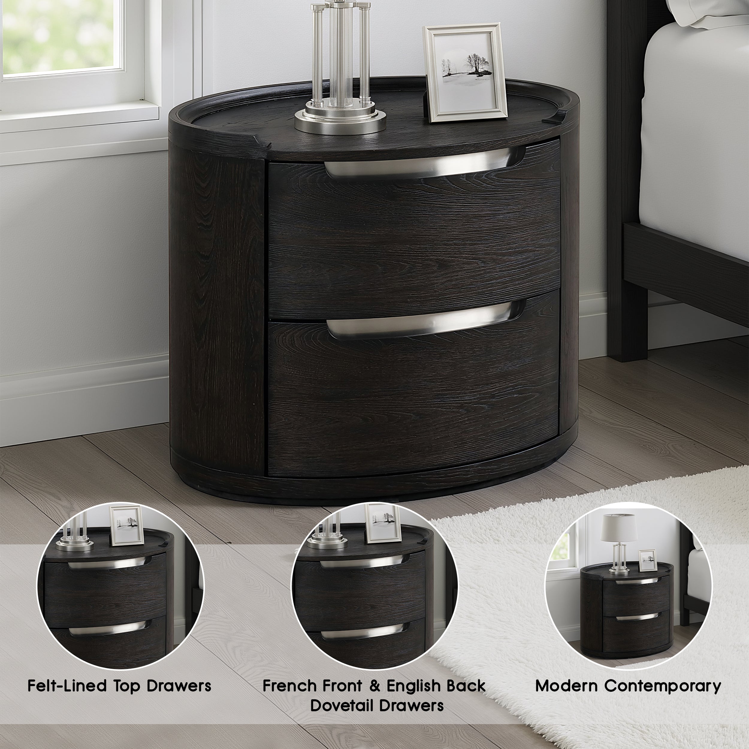 Wentworth Modern Contemporary Nightstand