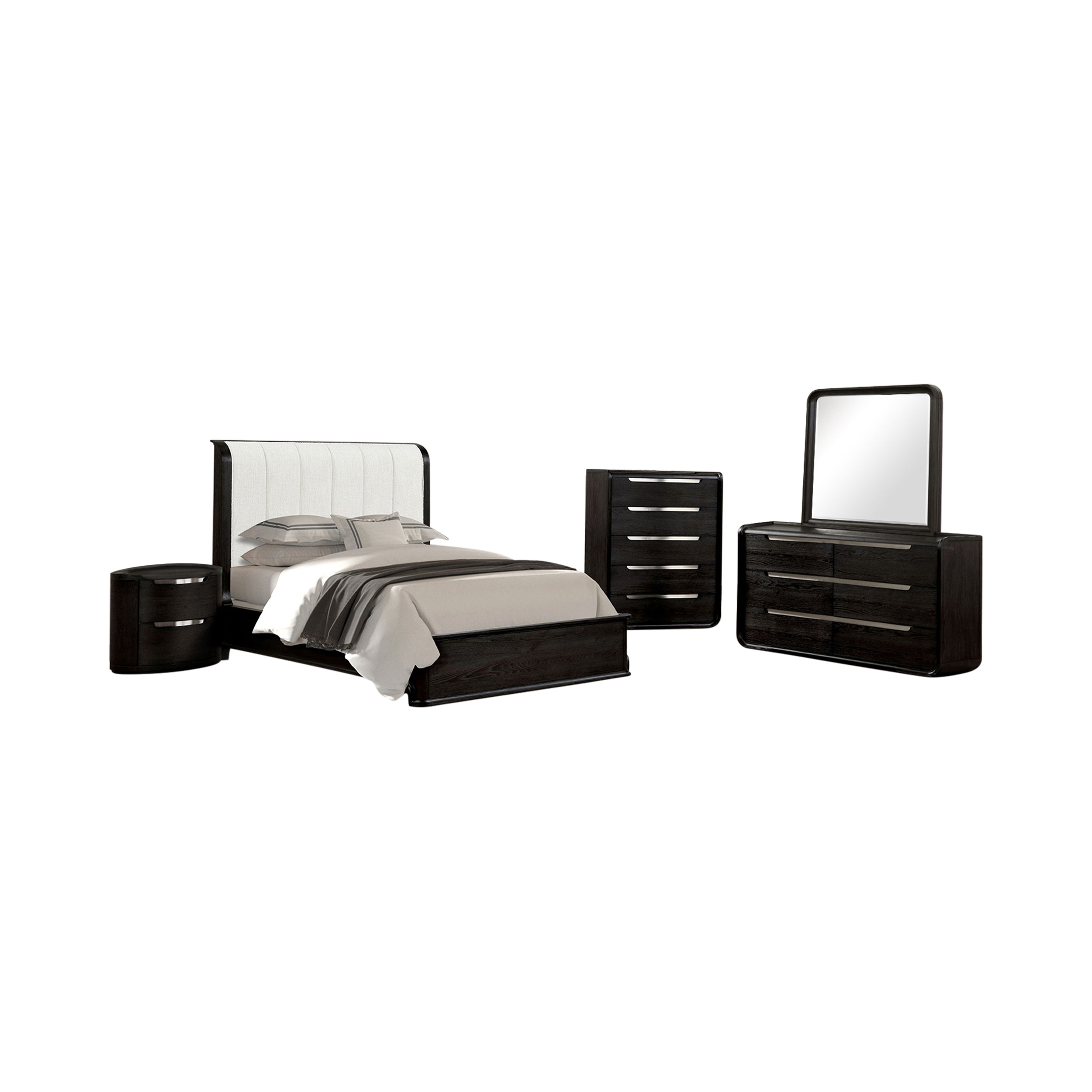 Wentworth Modern Contemporary Bedroom Set, 5 Pieces