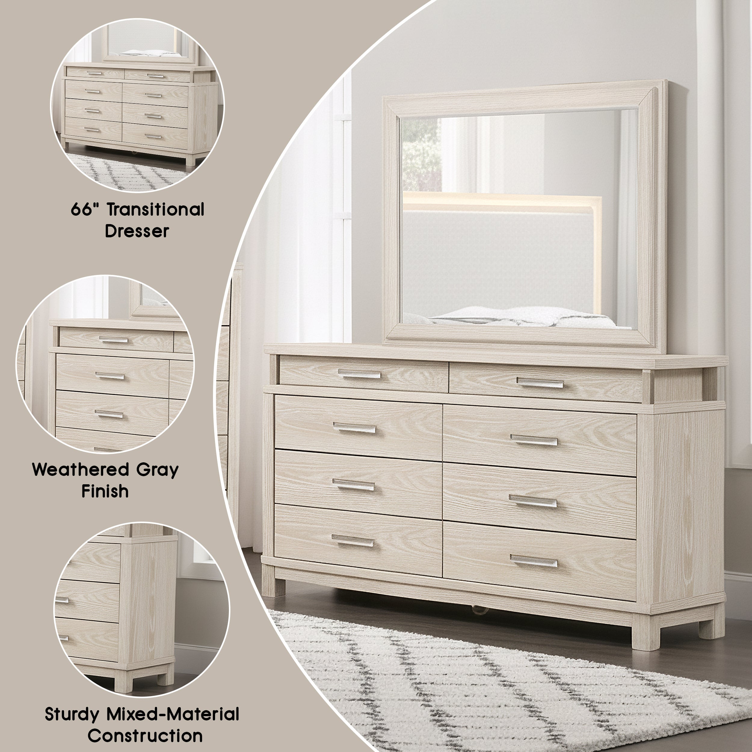 Chavigny Transitional Dresser