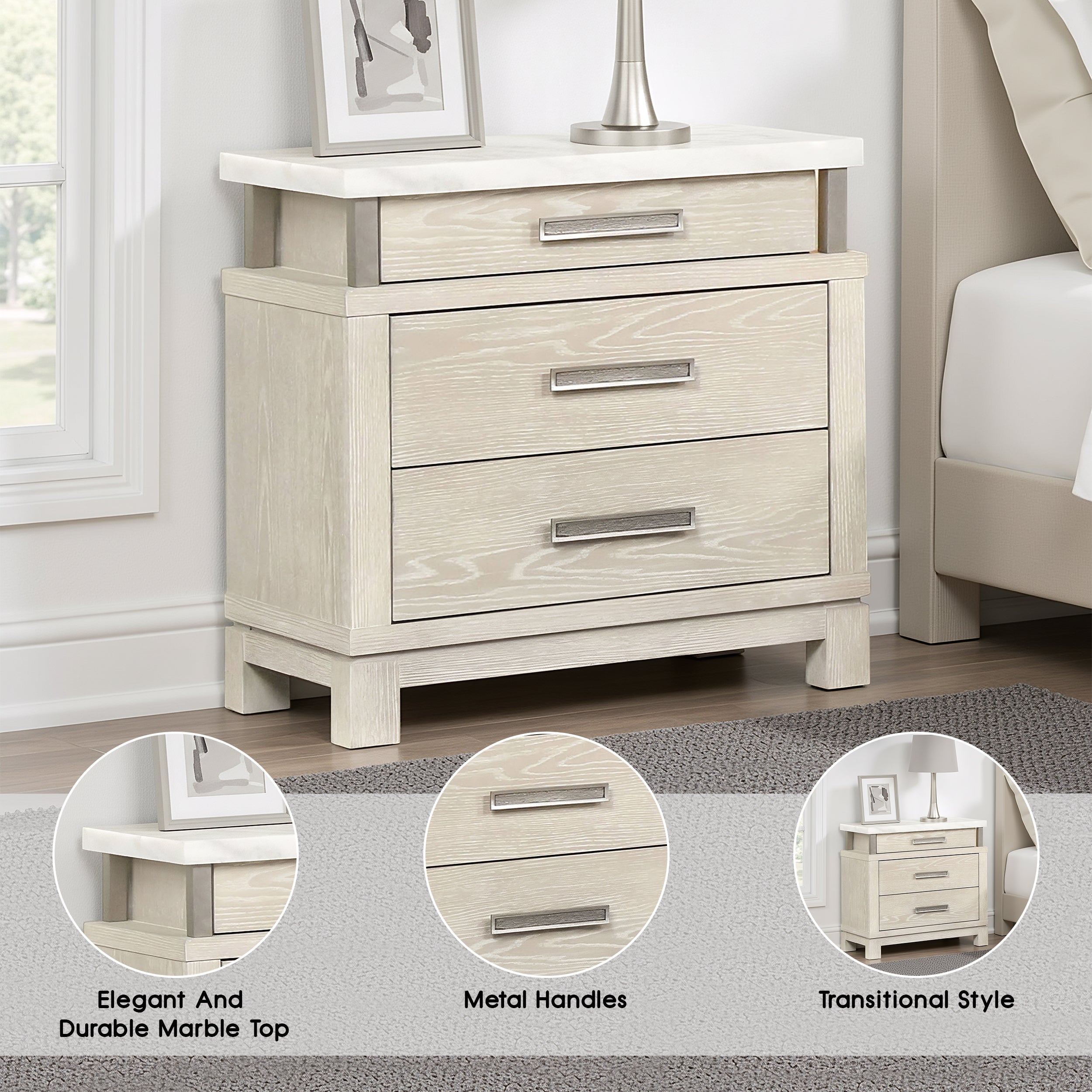 Chavigny Transitional Nightstand