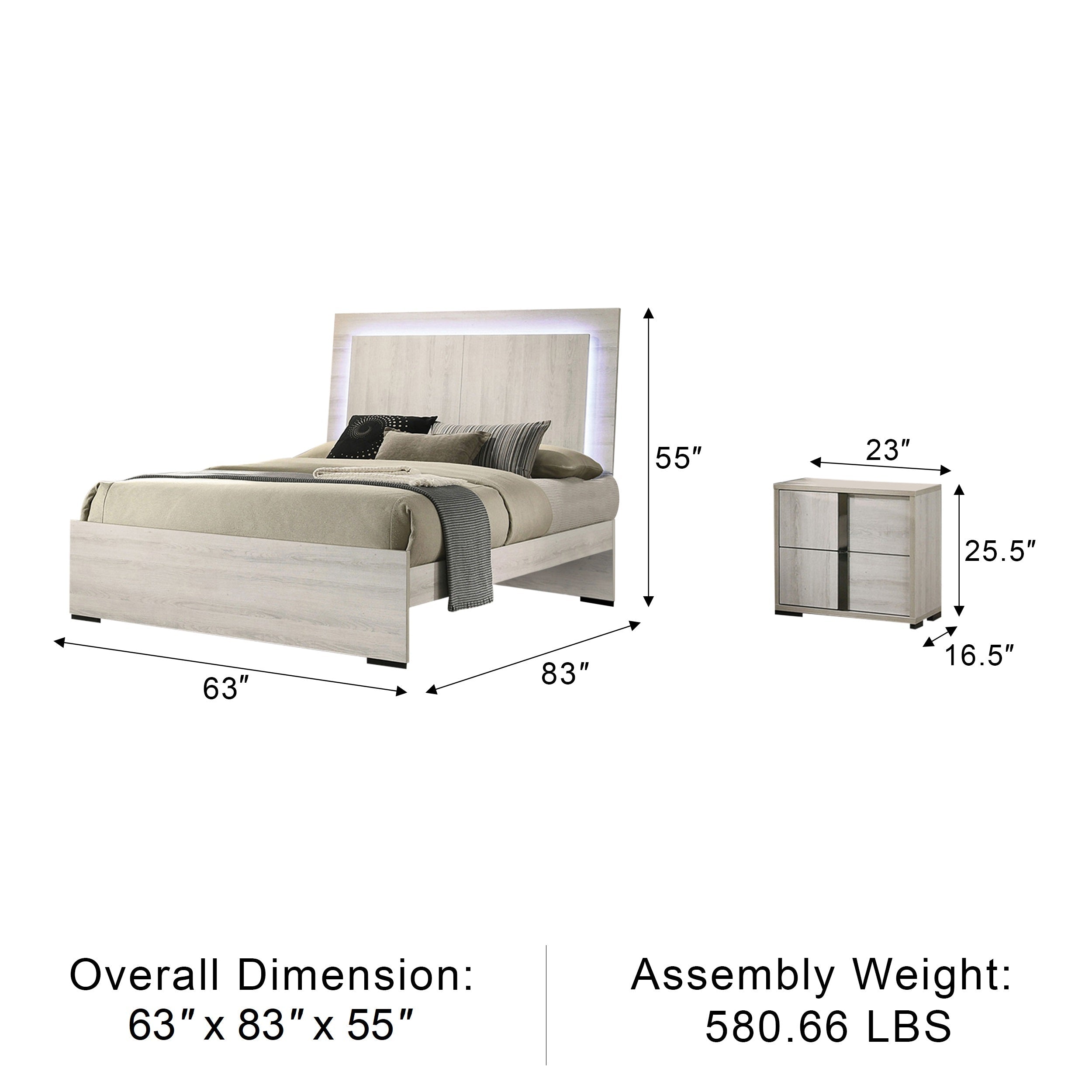 Lyntor Contemporary Bedroom Set, 5 Pieces