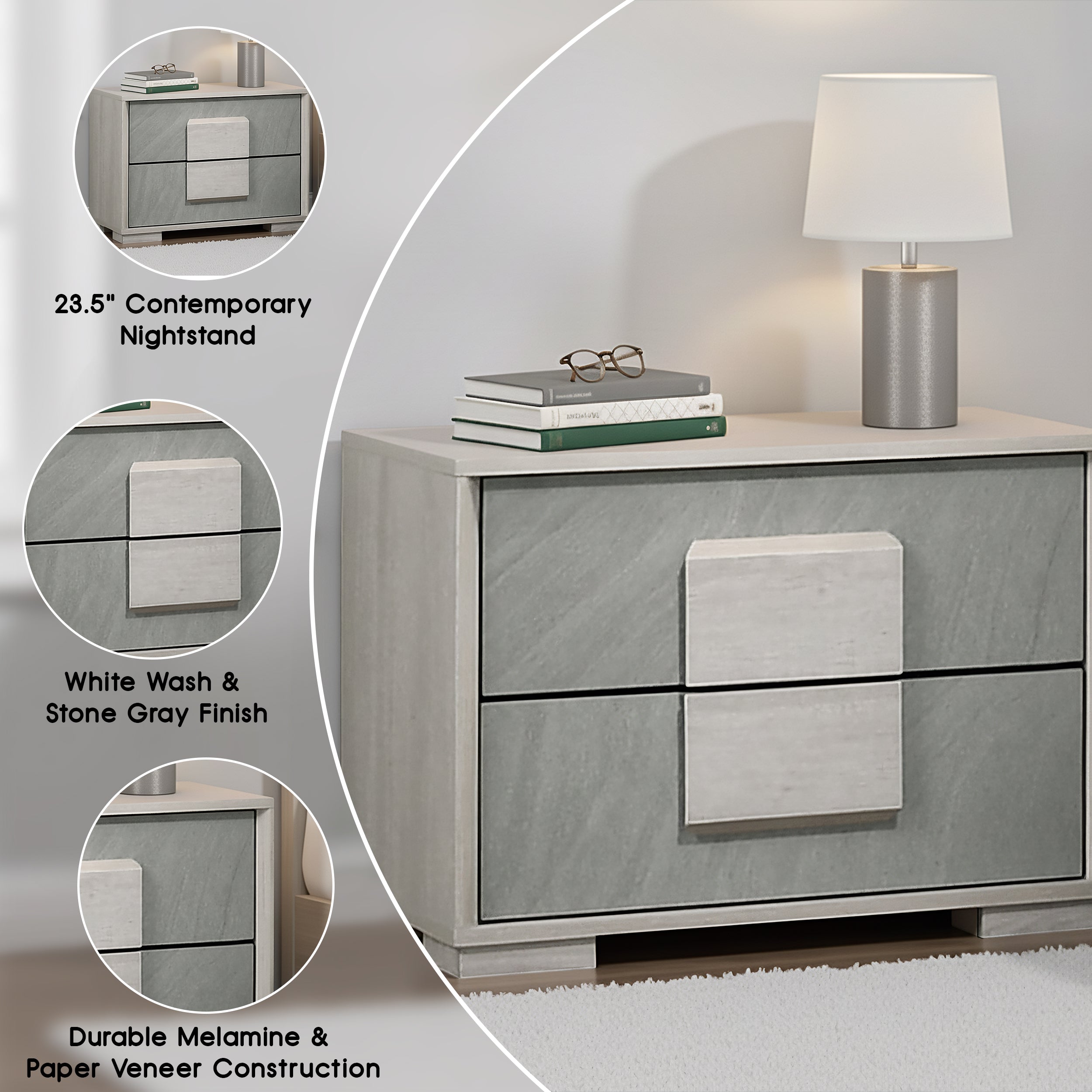 Ruthgate Contemporary Nightstand