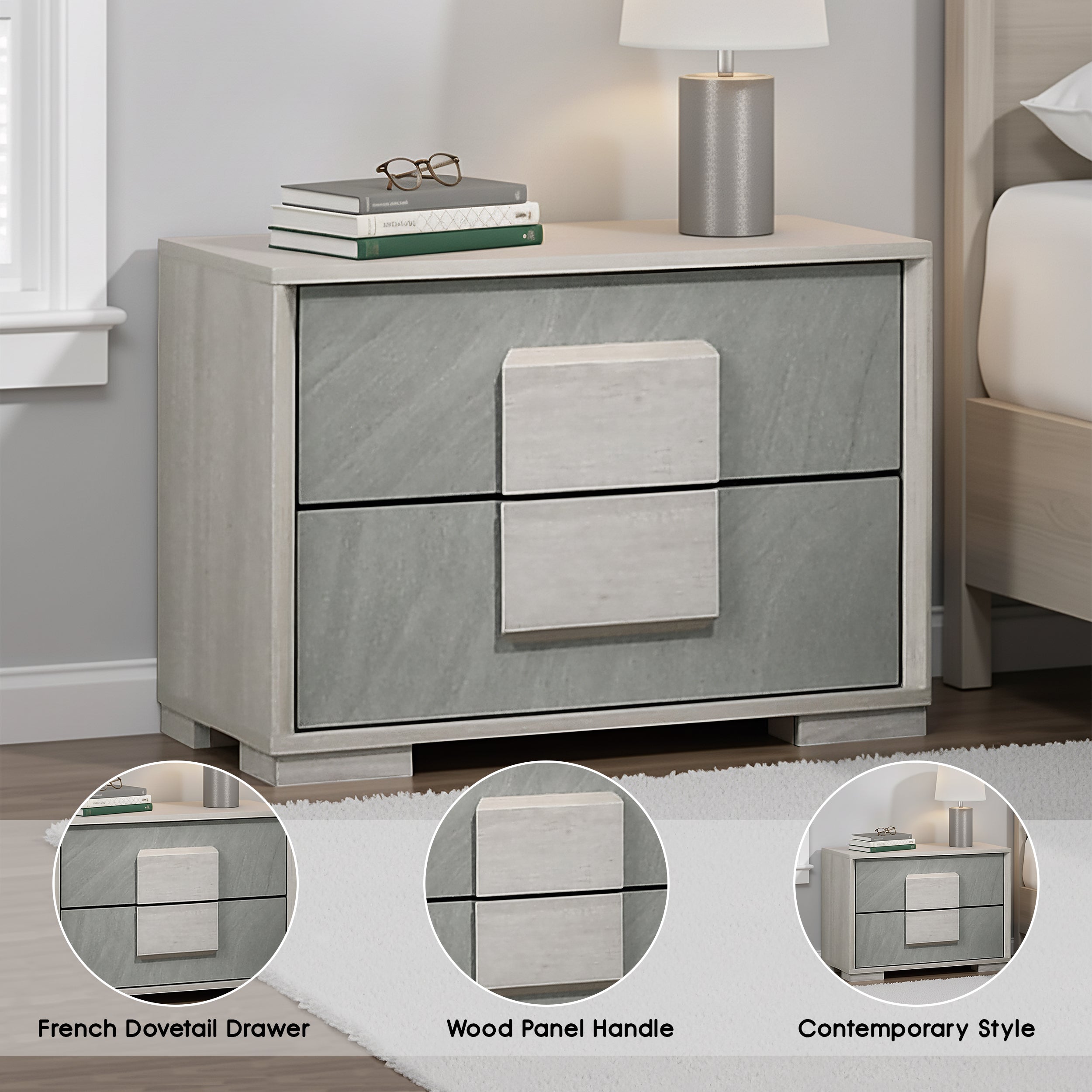 Ruthgate Contemporary Nightstand