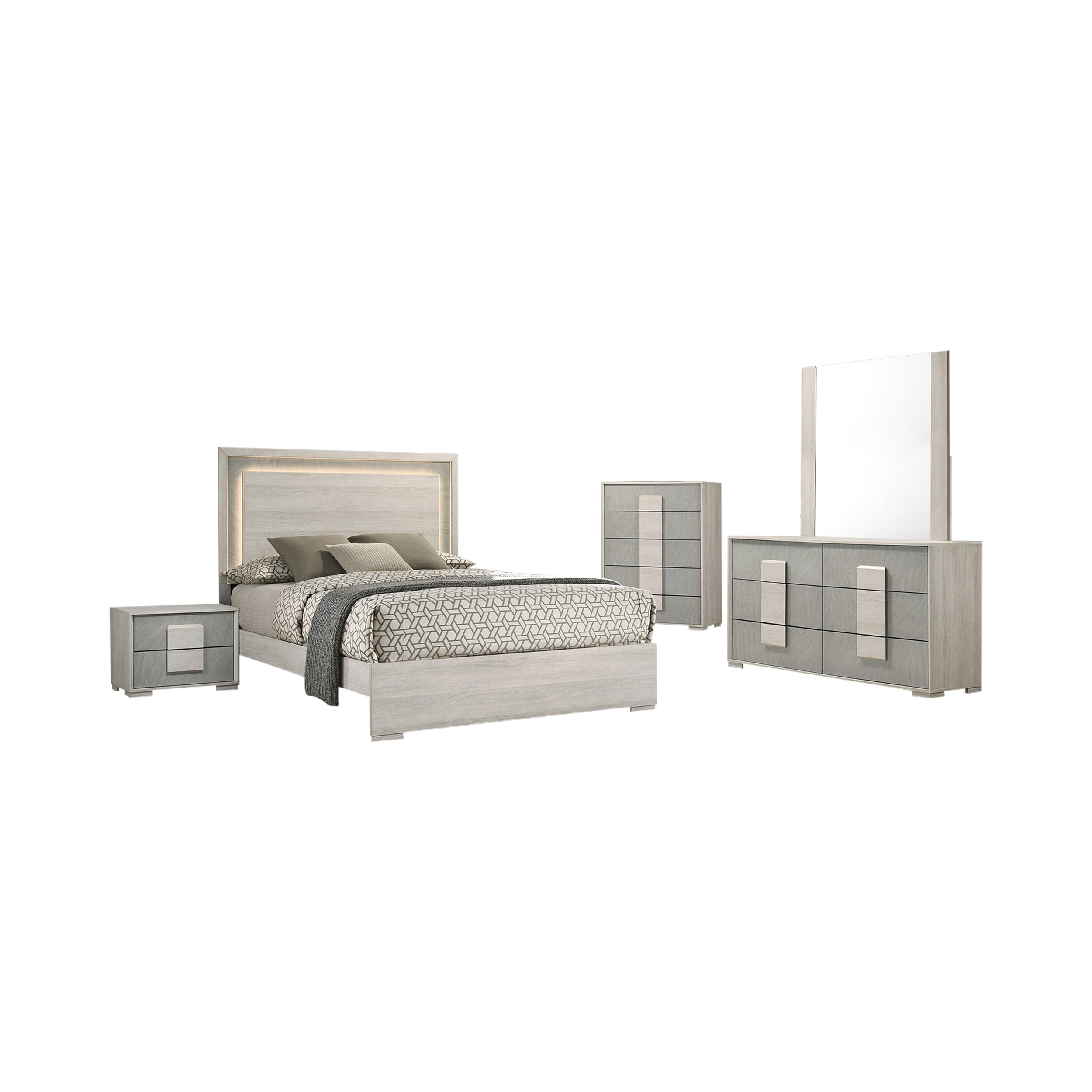Ruthgate Contemporary Bedroom Set, 5 Pieces