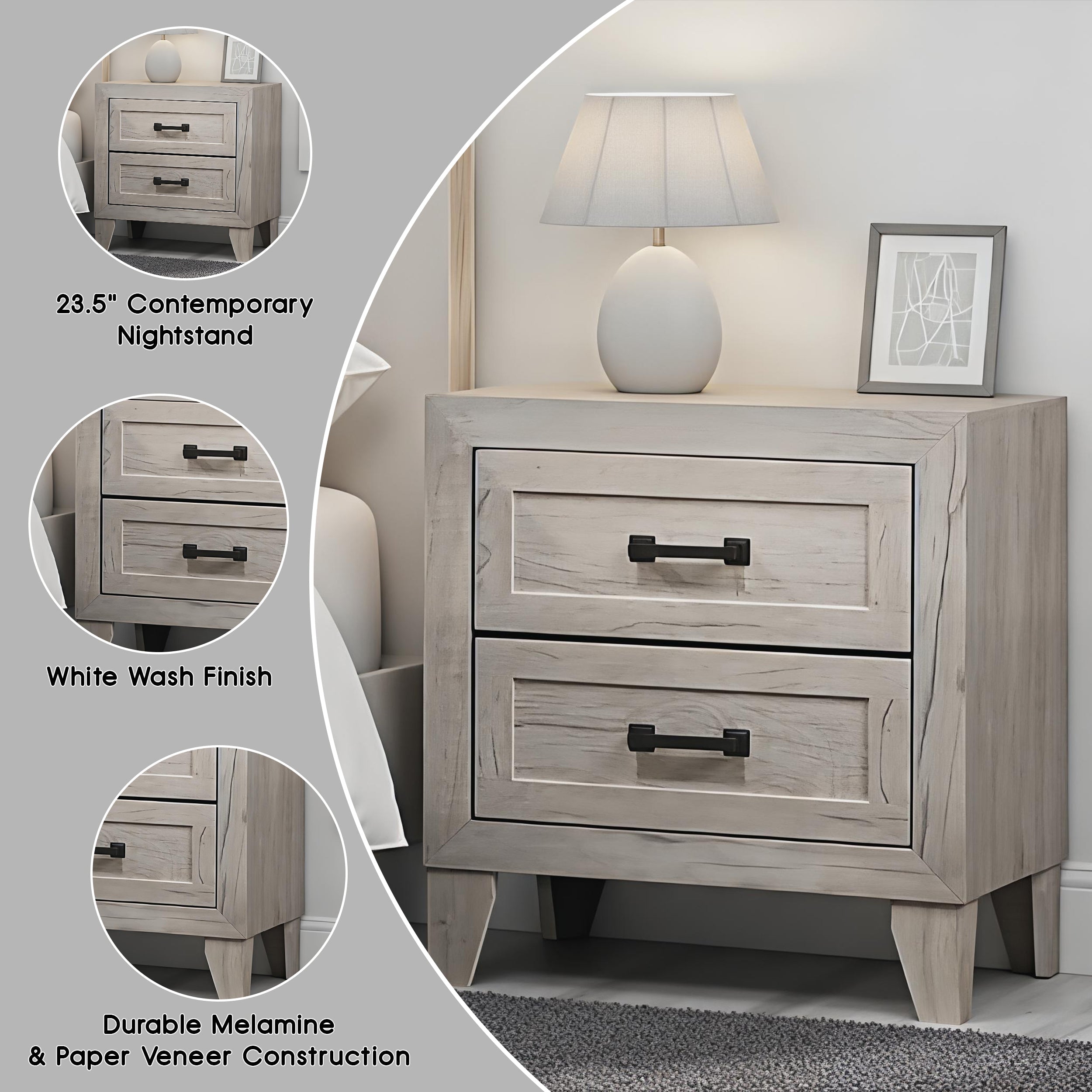 Oskarvik Contemporary Nightstand