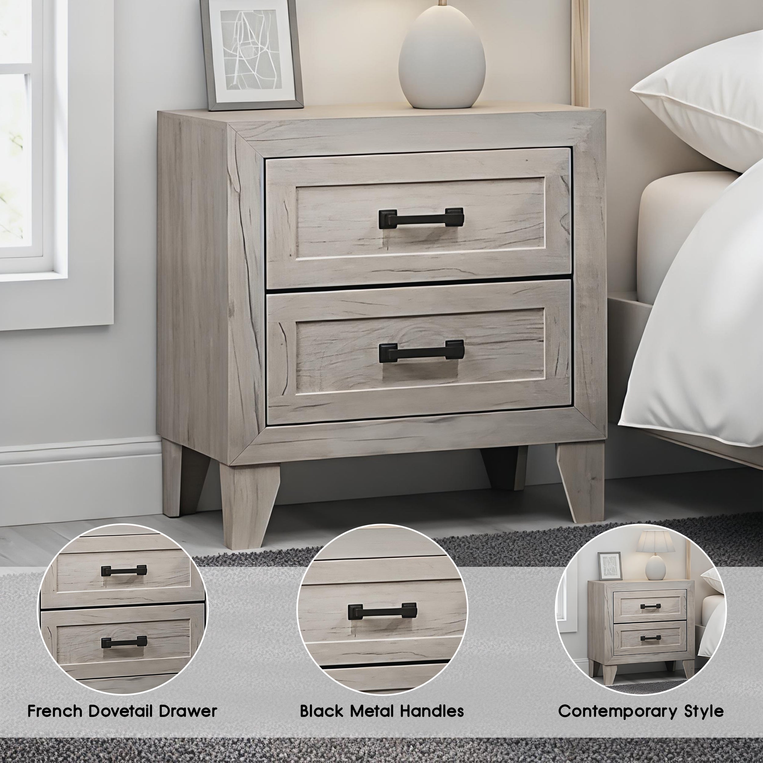 Oskarvik Contemporary Nightstand