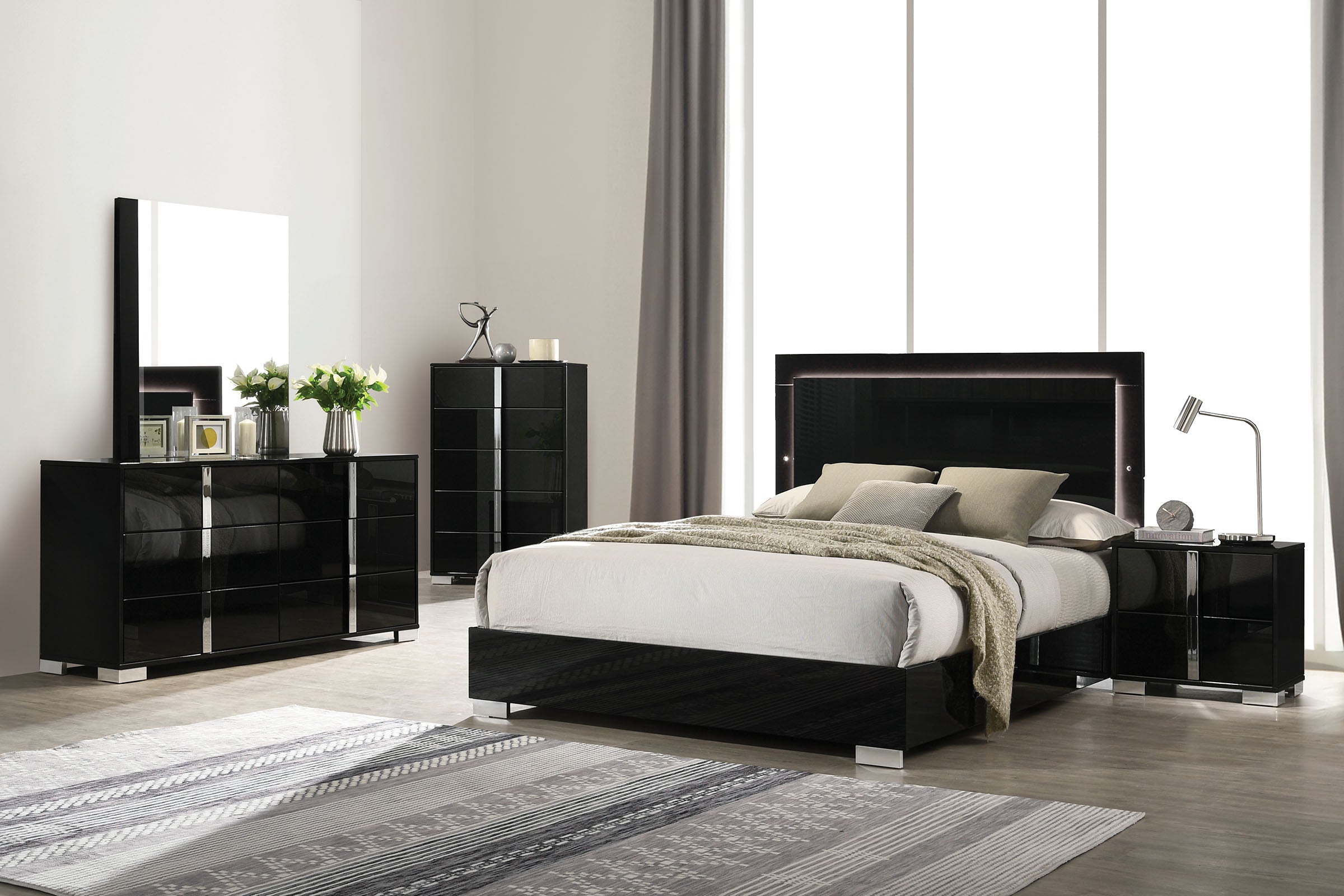 Sinistra Contemporary 4-Piece Bedroom Set
