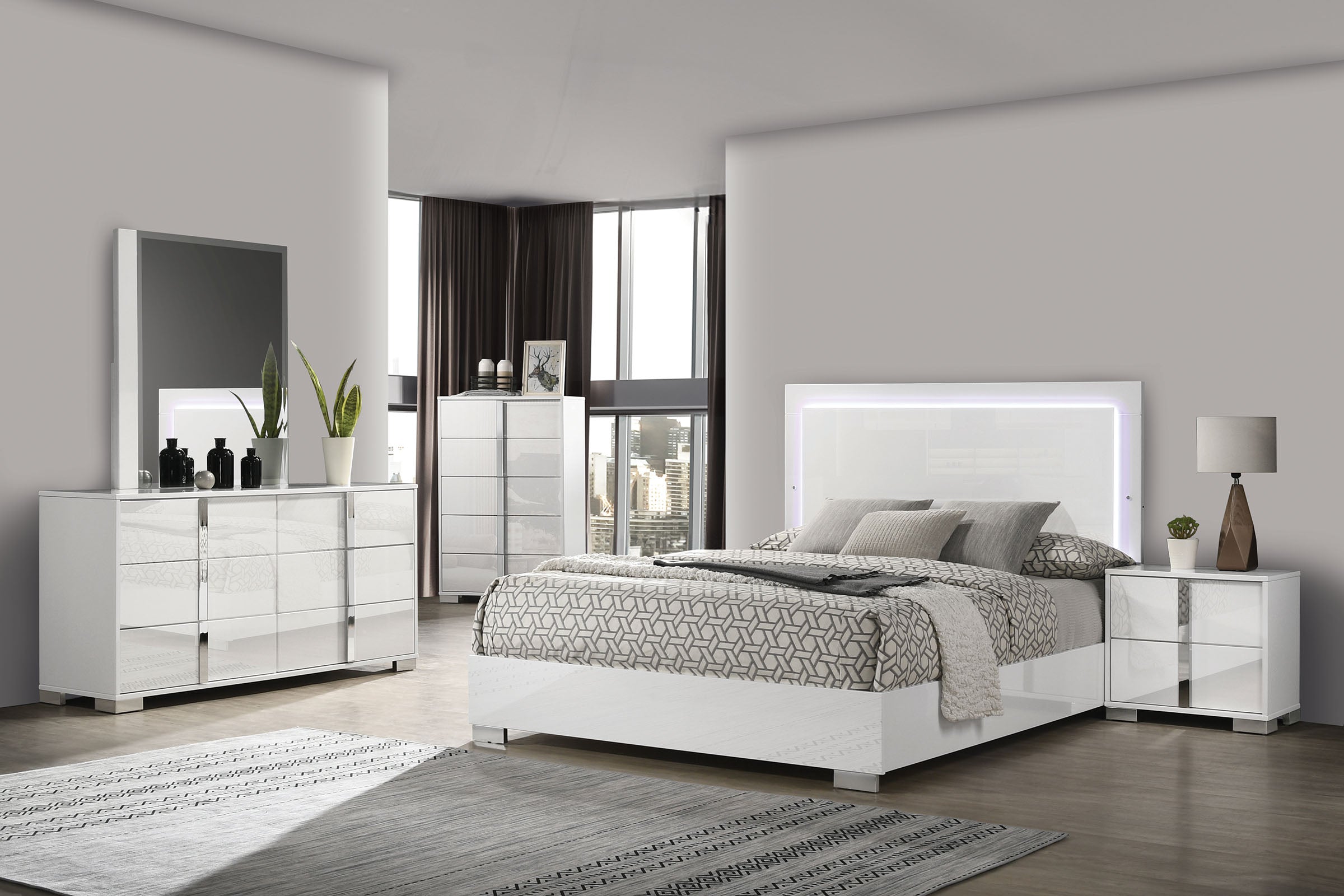 Sinistra Contemporary 4-Piece Bedroom Set