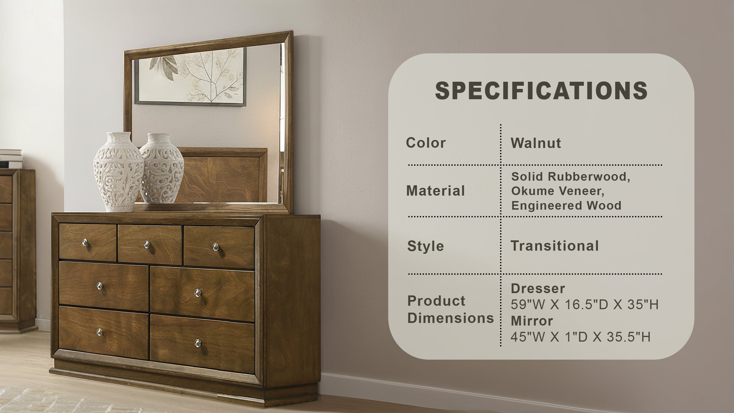 Wexford Transitional Dresser