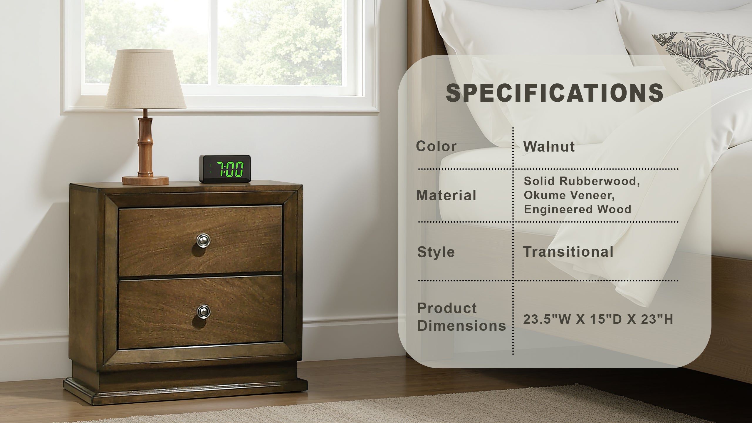 Wexford Transitional Nightstand