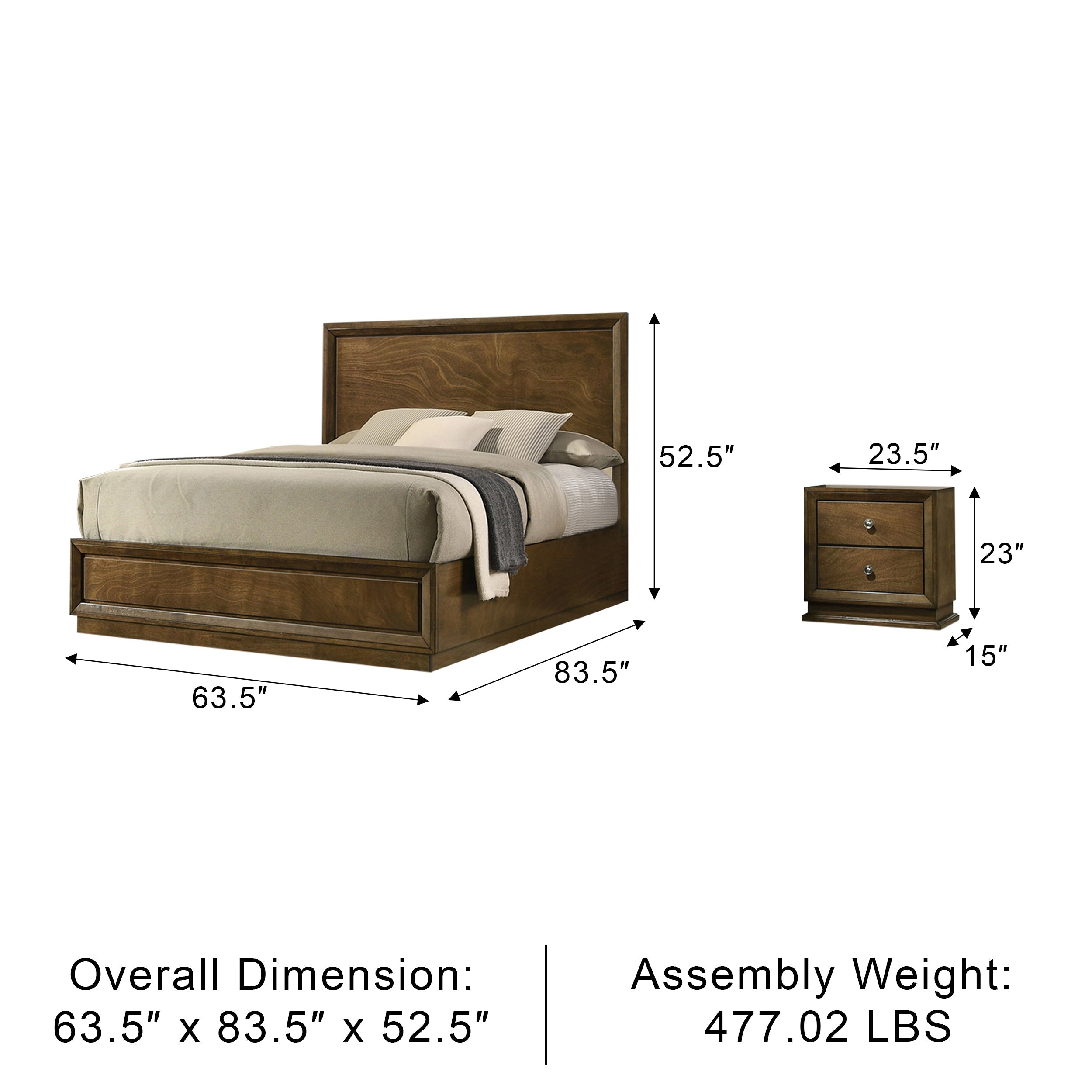 Wexford Transitional Bedroom Set, 5 Pieces