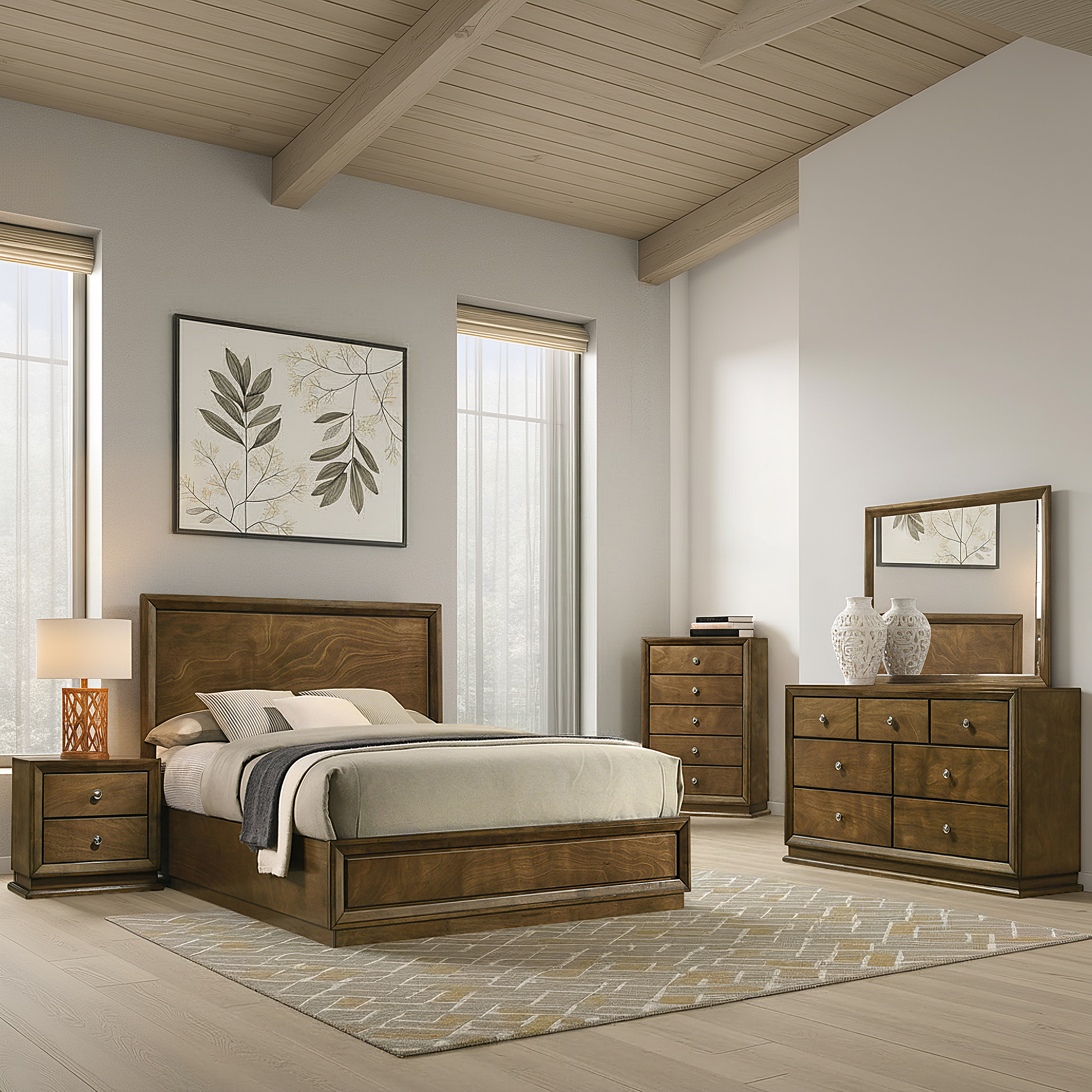 Wexford Transitional Bedroom Set, 5 Pieces