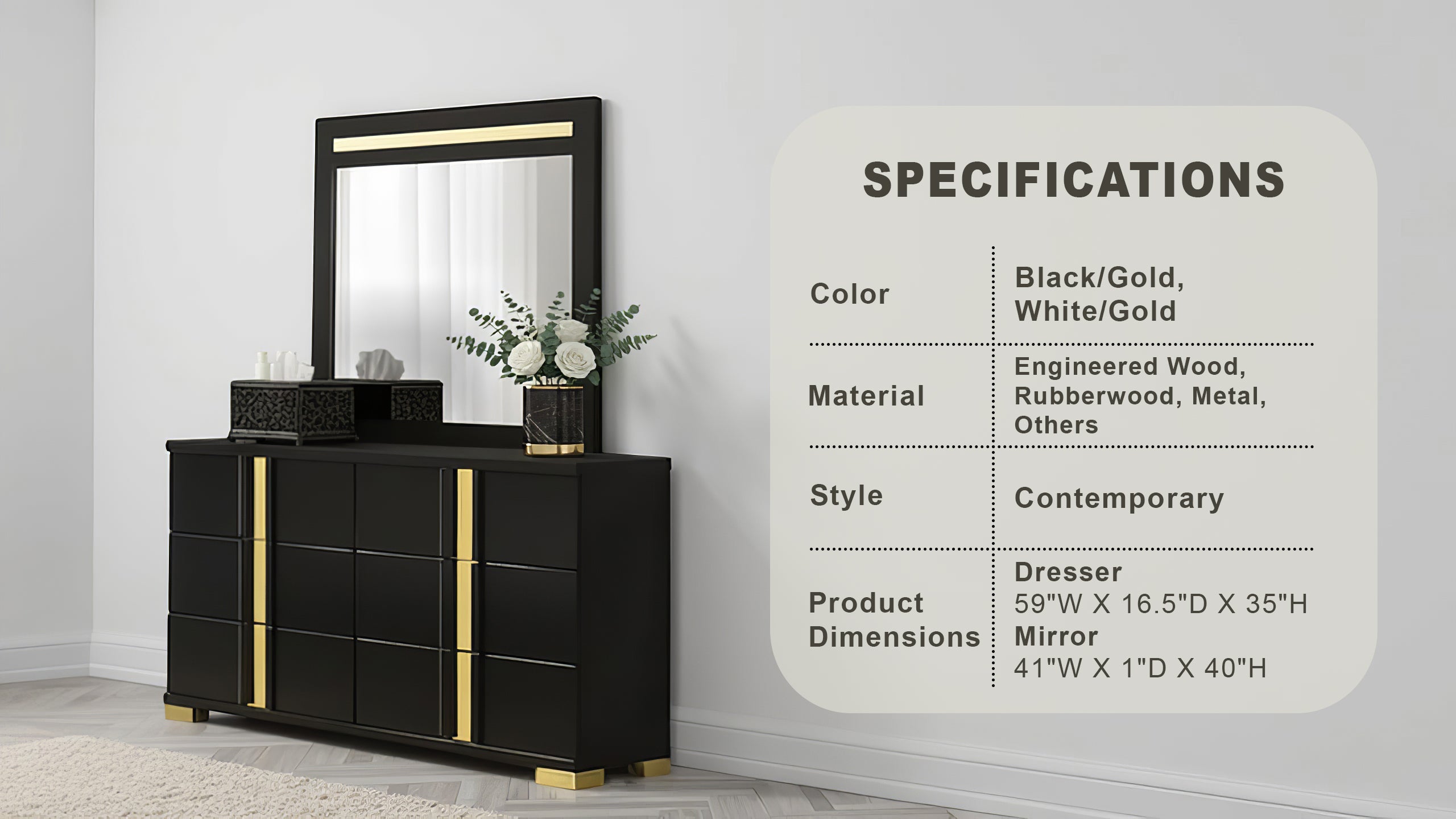 Vikholm Contemporary Mirror