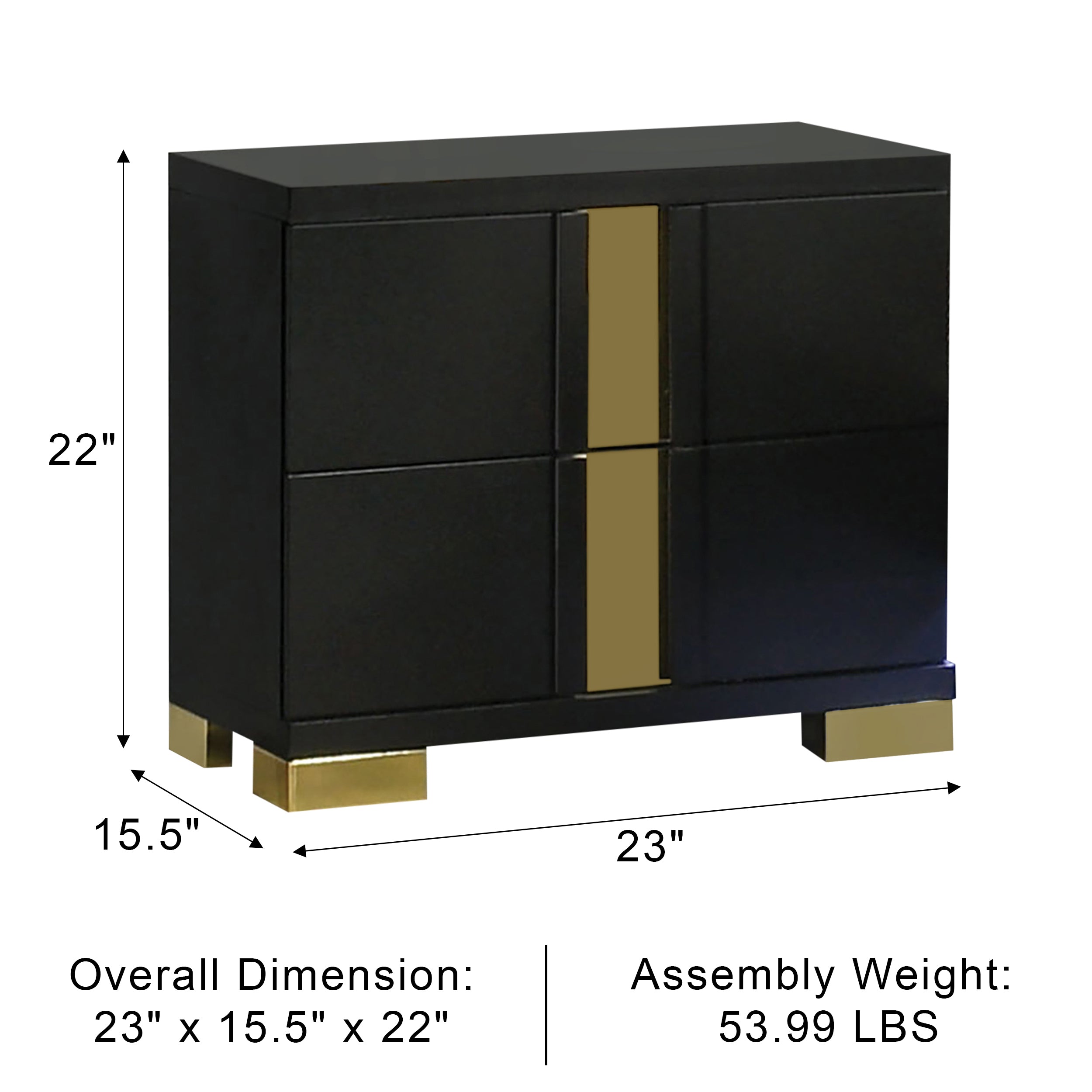 Vikholm Contemporary Nightstand